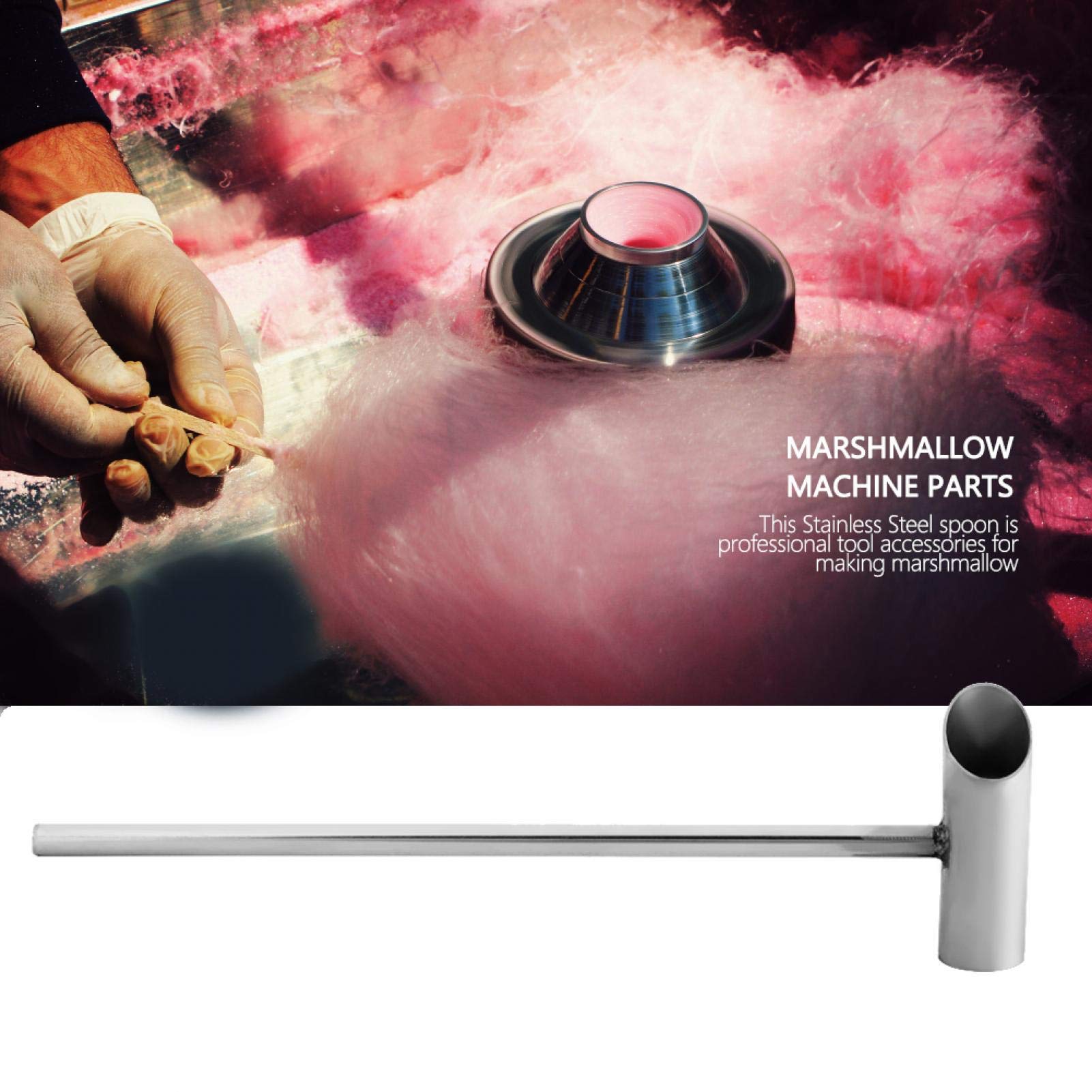29Cm/11.6In Marshmallow Spoon, Sugar Spoon Marshmallow Machine For Cotton Candy Floss Machine Spare Parts Stainless Steel Materi