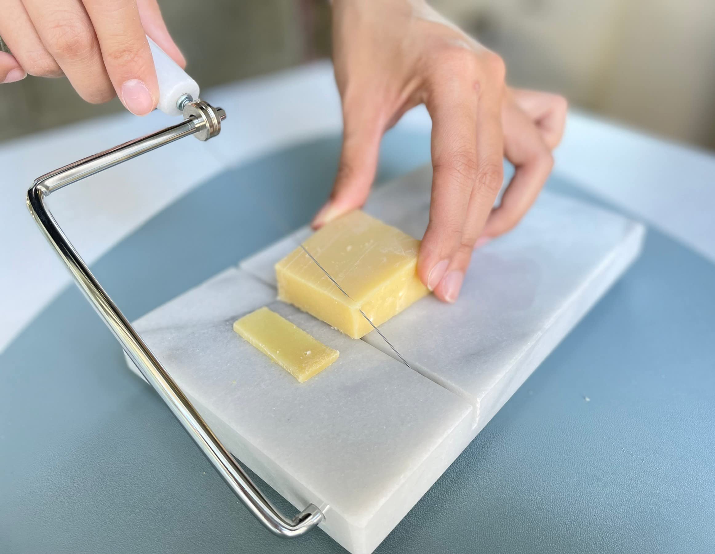 Jemarble Cheese Slicer 5X8 Inch(White)(Premium Quality)(With 2 Extra Wires)