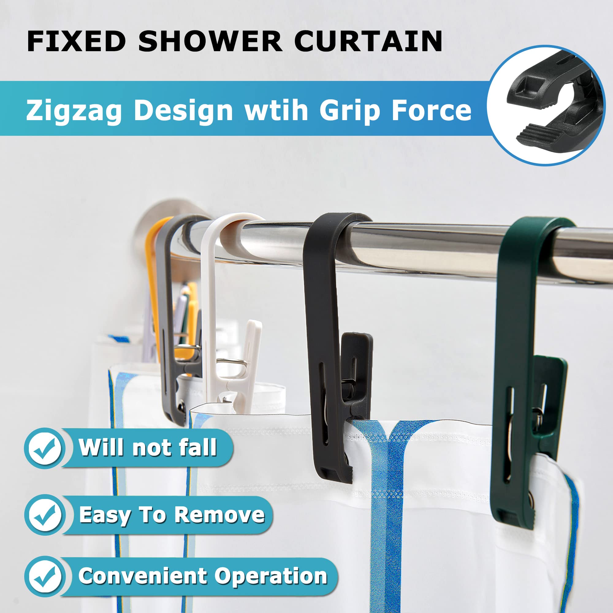 Xoyozo Laundry Hooks With Clips Hanger Closet Organizer Clamps Socks Boot Bras Towels For Bathroom Wardrobe Kitchen Office 4Pcs