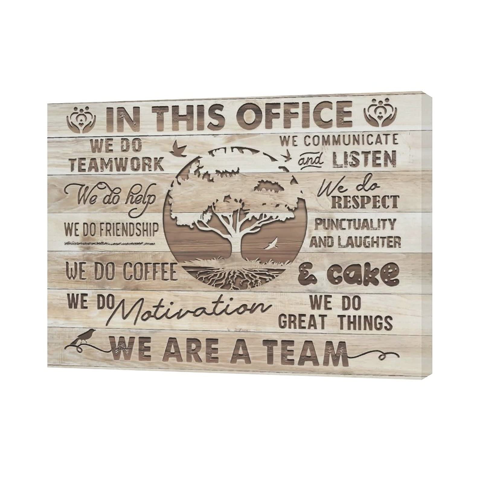 In This Office Canvas Wall Art Motivational Wall Art For Office We Are A Team Inspirational Quotes Wall Decor Teamwork Wall Art