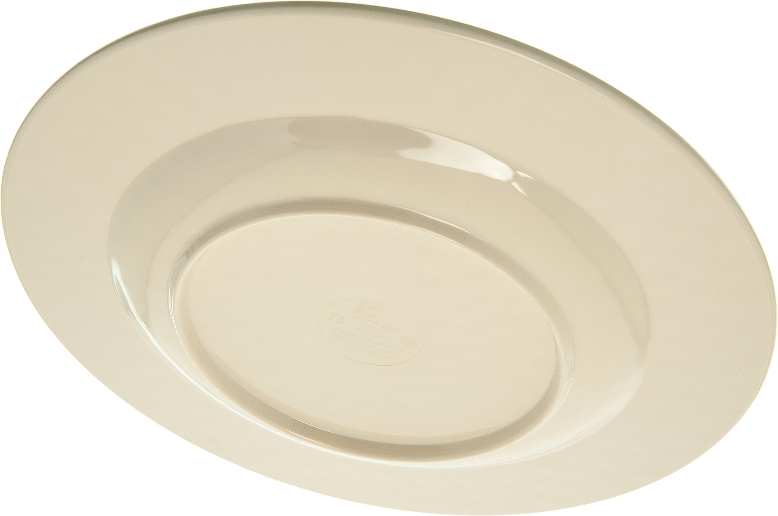 Carlisle Foodservice Products Mingle Resuable Plastic Plate Dinner Plate With Pottery Style For Home And Restaurant, Melamine, 9