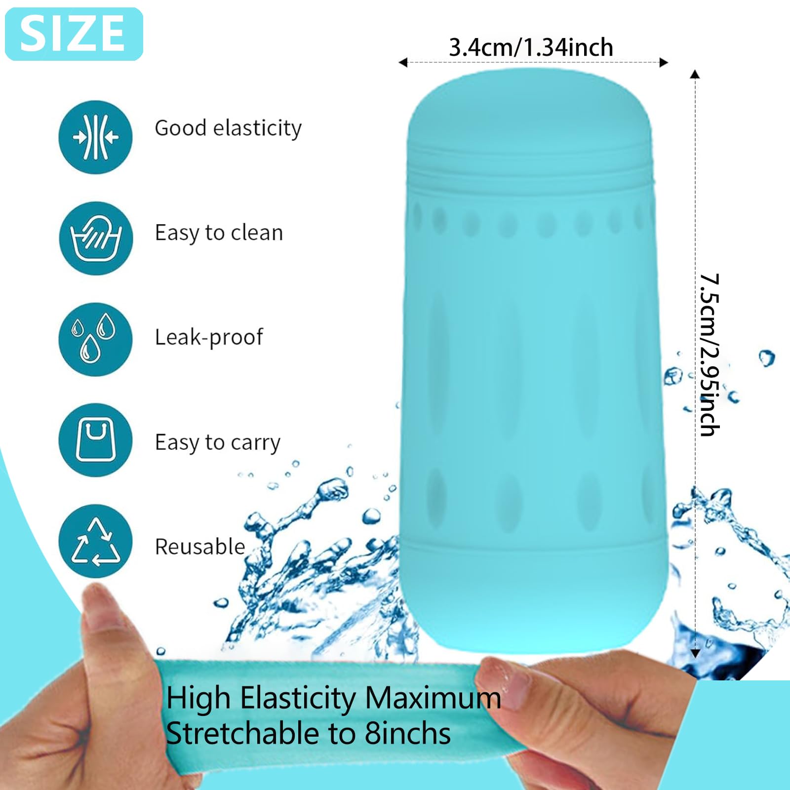 Cinlitek 10 Pcs Silicone Bottle Covers - Leak-Proof Travel Essentials For Toiletries, Beach Vacations & Cruise Trips, Reusable P