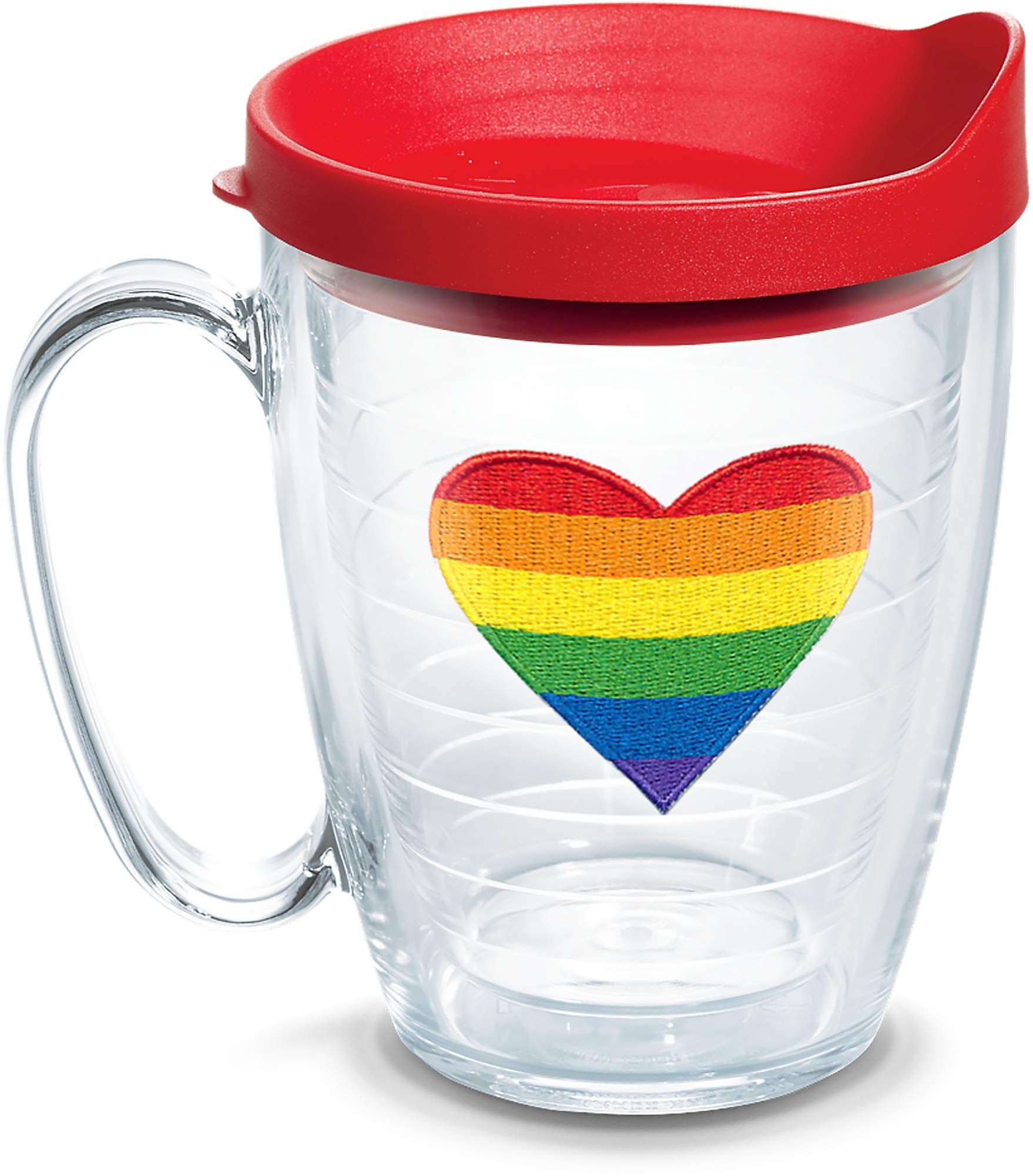 Tervis Pride Heart Made In Usa Double Walled Insulated Tumbler Travel Cup Keeps Drinks Cold & Hot, 16Oz Mug, Classic