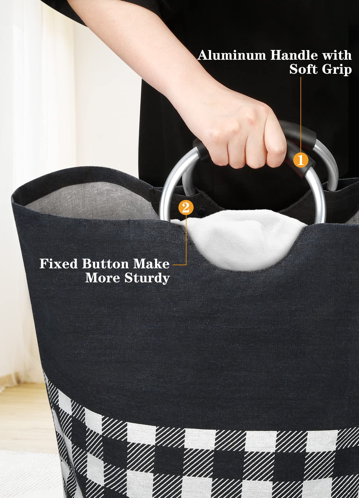 Blisstotes Laundry Basket, Laundry Hamper, Hampers For Laundry, Clothes Baskets Collapsible With Handles Waterproof For Bathroom