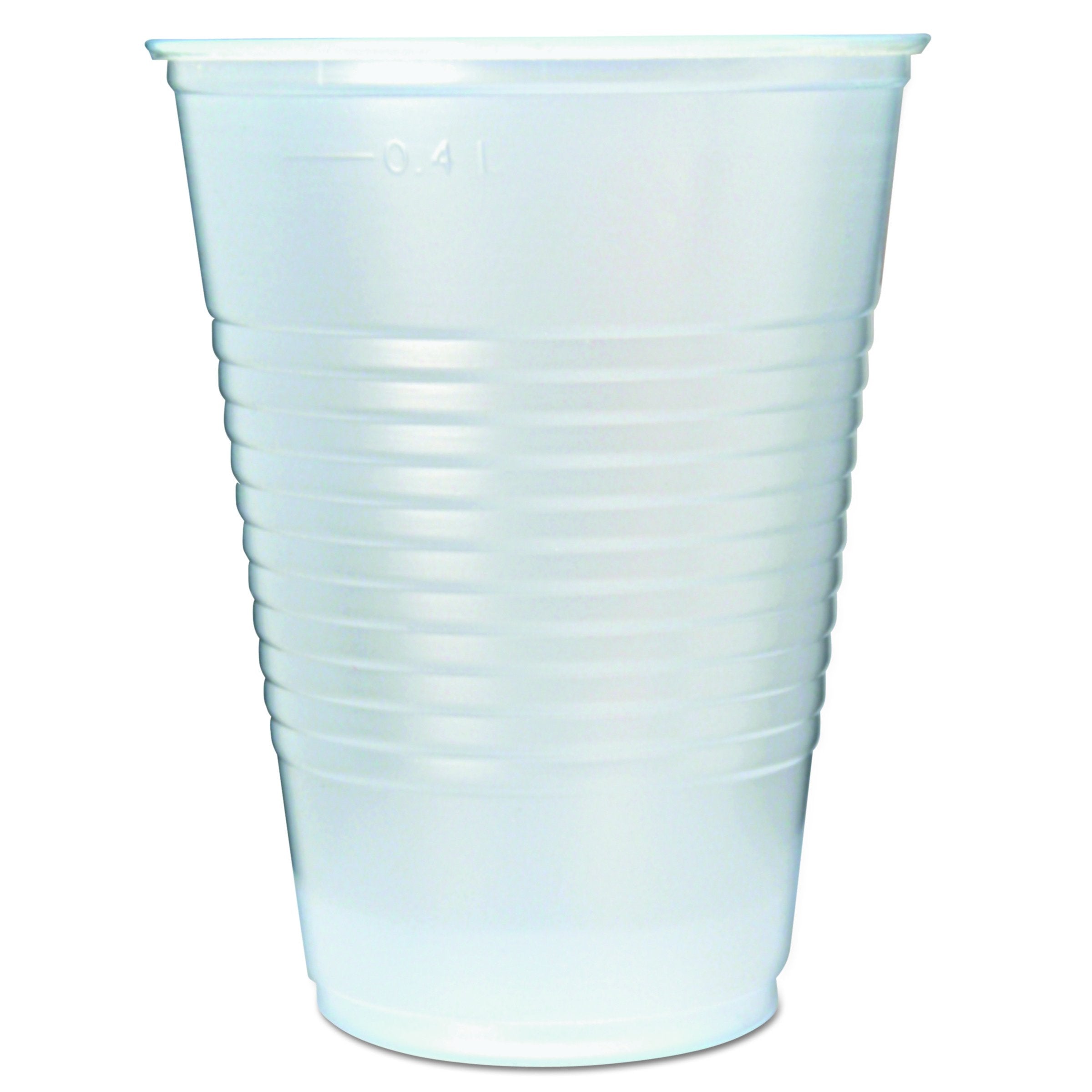 Fabri-Kal RK16 RK Ribbed Cold Drink Cups, 16oz, Clear, 50/Sleeve, 20 Sleeves/Carton
