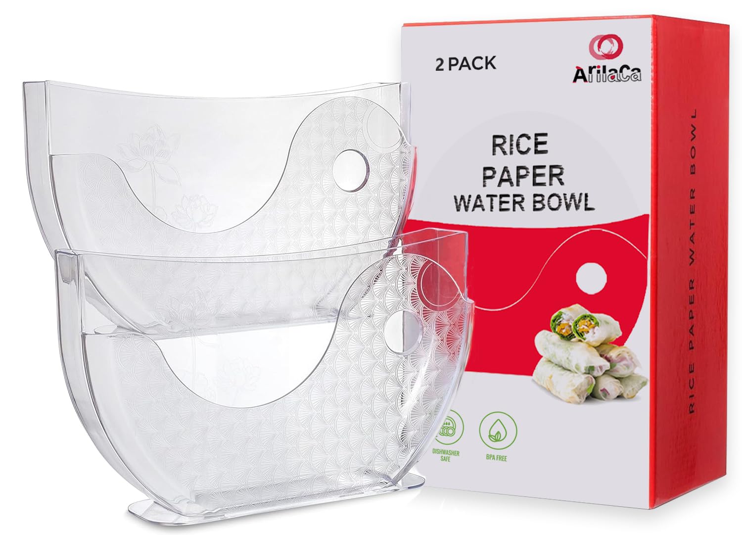 Rice Paper Water Bowl Dipper Spring Roll Water Bowl Rice Paper Holder Rice Bowl Rice Roll Shrimp Spring Vietnamese Rice Paper Ho