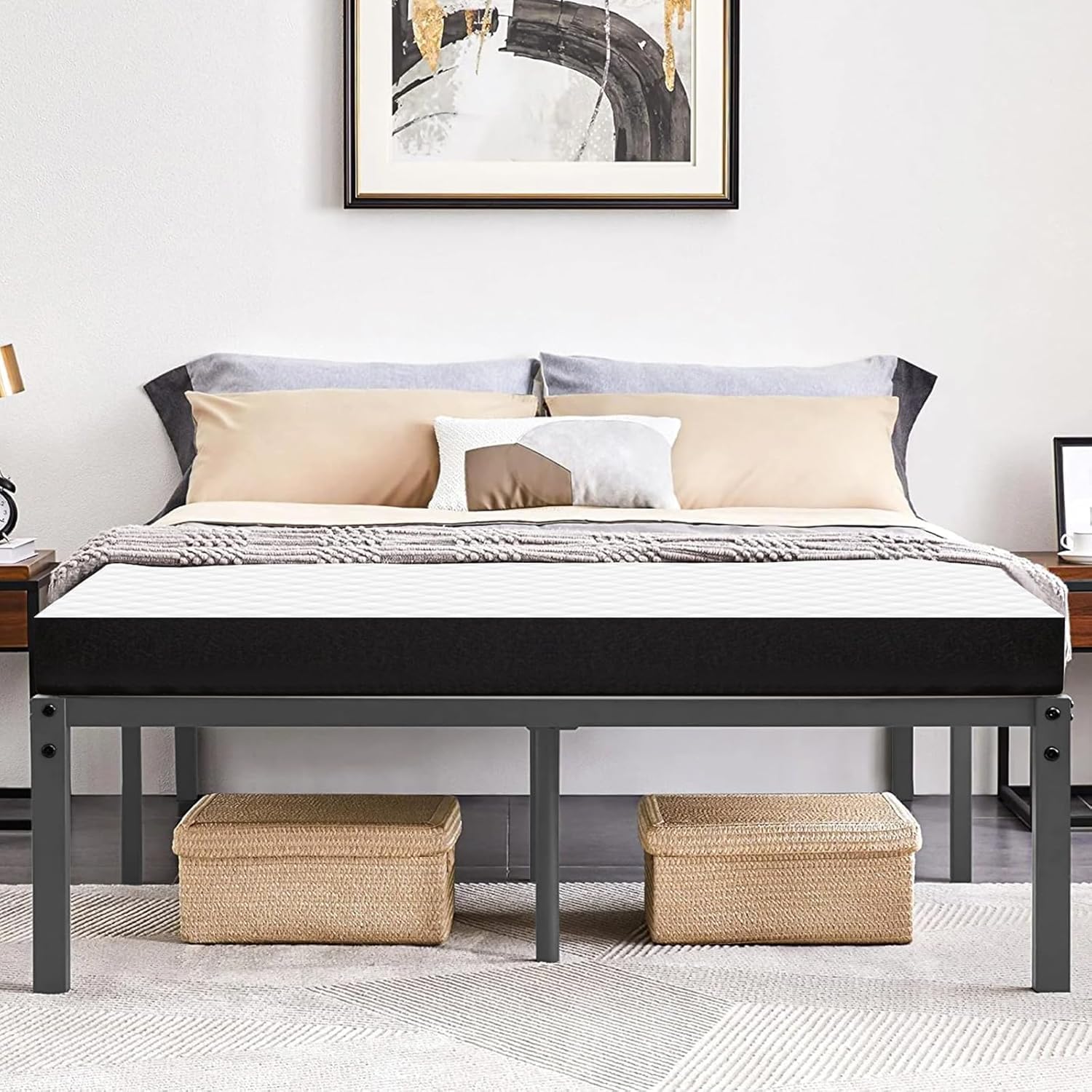 Olixis Tri-Fold Memory Foam Mattress - 4 Inch Queen Size Portable Floor Bed, Foldable Mat For Kids And Adults, Collapsible And W