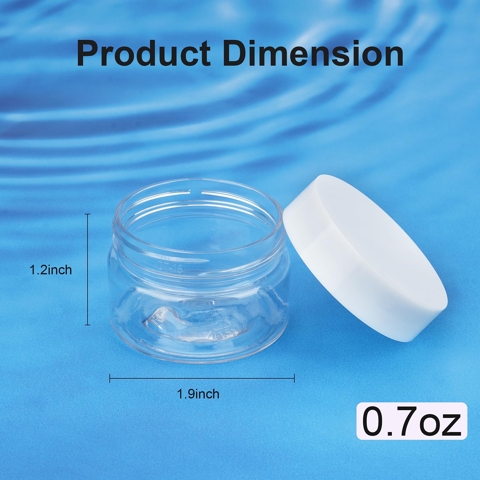 Cosywell Travel Cream Jars For Toiletries Tsa Approved 0.7Oz 4 Pack Refillable Cosmetic Containers Leak-Proof Plastic Travel Siz