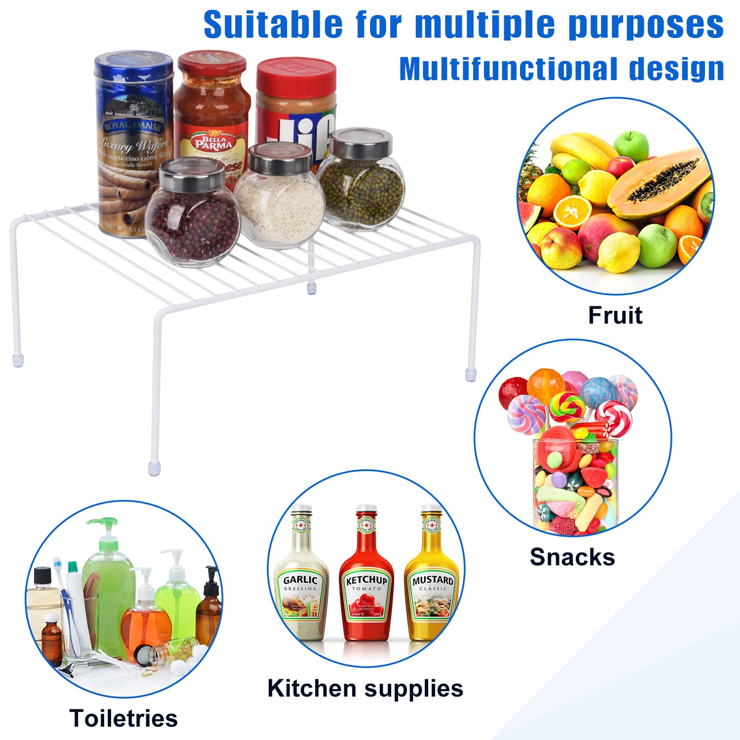 Medium (13.1 X 10.2 Inch) Cabinet Storage Shelf Rack , Kitchen Shelves,Kitchen Counter And Cabinet Shelf, Storage Rack Organizer