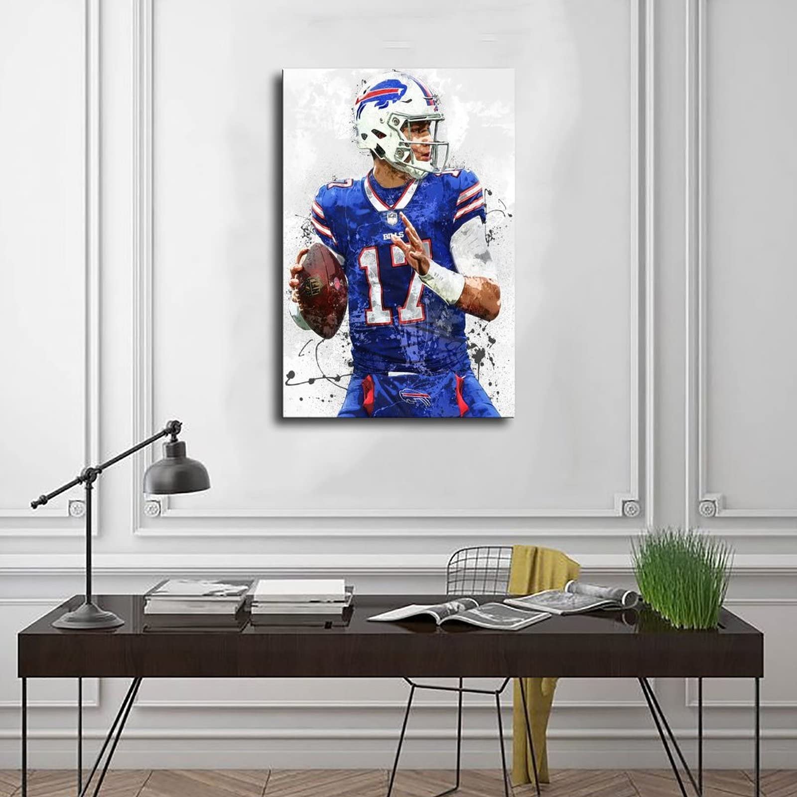 Josh Allen Poster Canvas Poster Bedroom Decor Sports Landscape Office Room Decor Gift Unframe: 12X18Inch(30X45Cm)