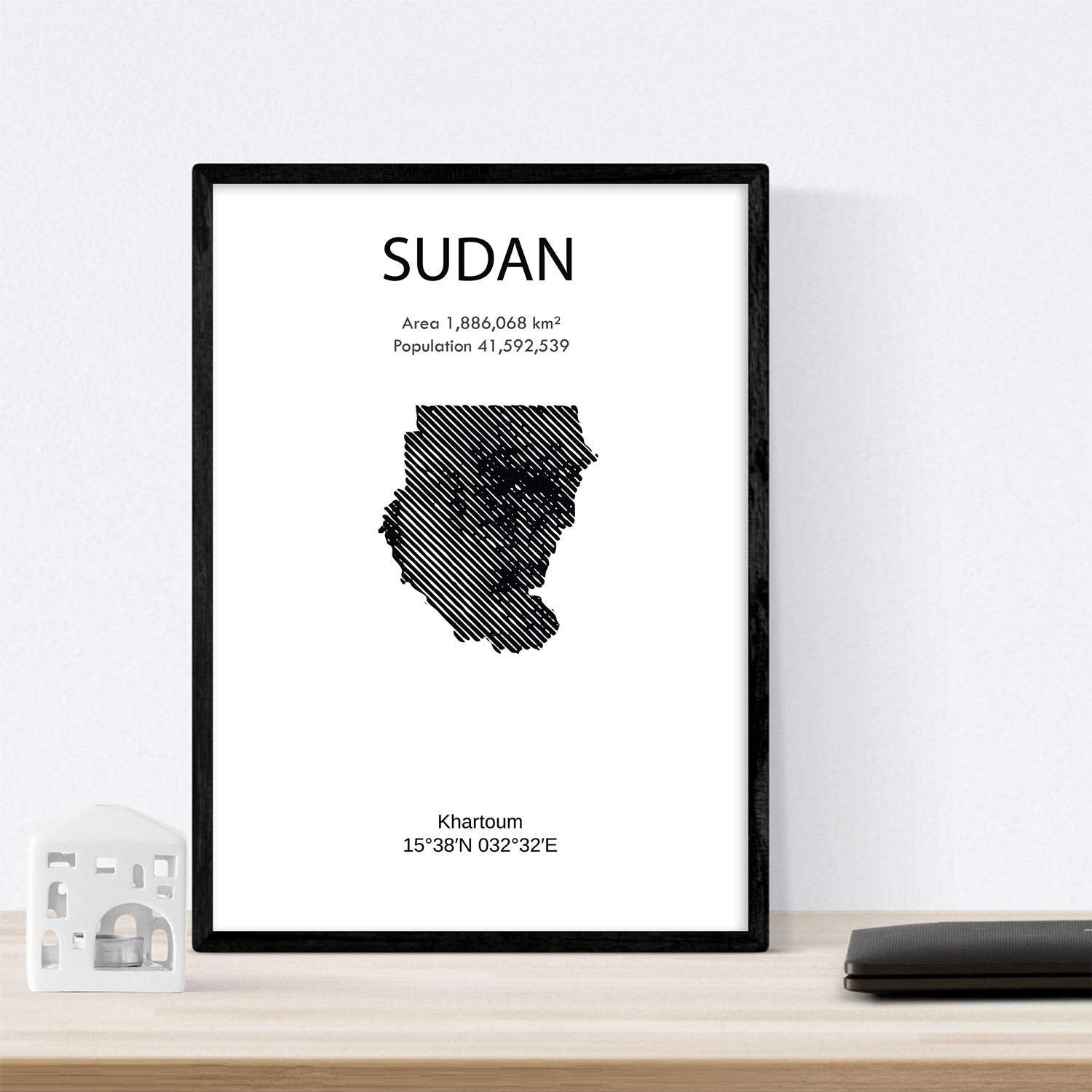 Nacnic Poster Sudan. Sheets Of Different Countries And Continents Of The World. 11'X17' Size