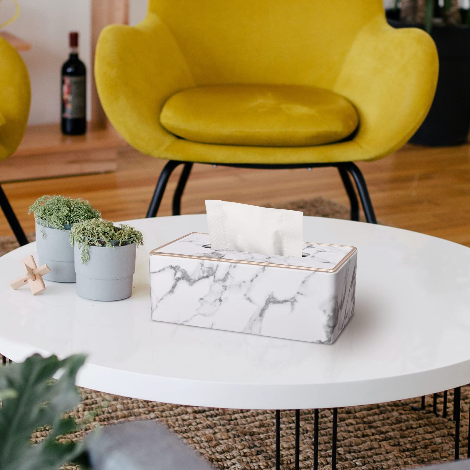 Tissue Box Cover Rectangular, Pu Leather Tissue Box Holder For Kleenex, Napkin, Rectangle Tissue Box Covers, Tissue Holder For B