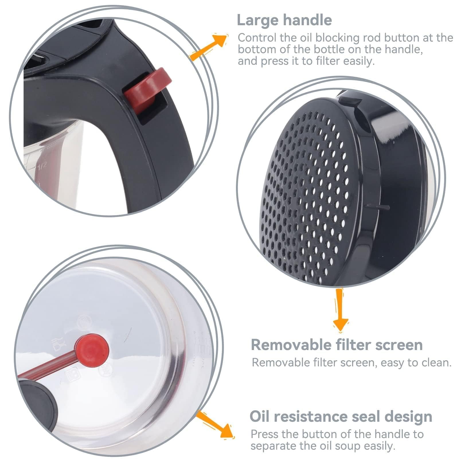 Fat Separator With Bottom Release, Gravy Grease Separator With Oil Strainer And Scale Grease Separator Oil Gravy Separator Soup