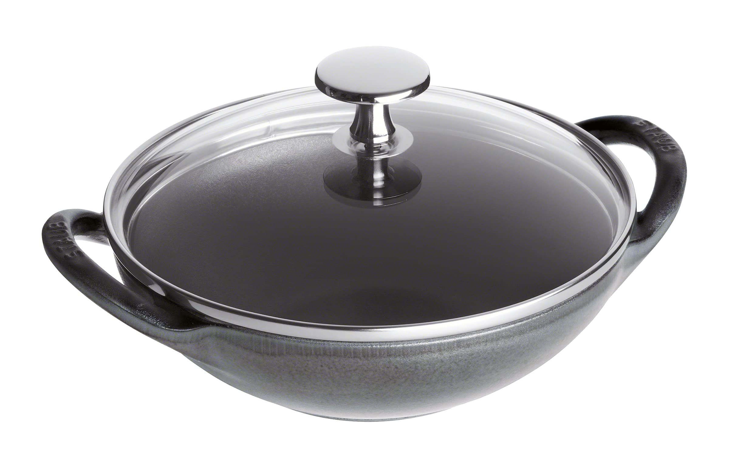 STAUB Baby Wok, 0.5-Qt, Graphite Gray