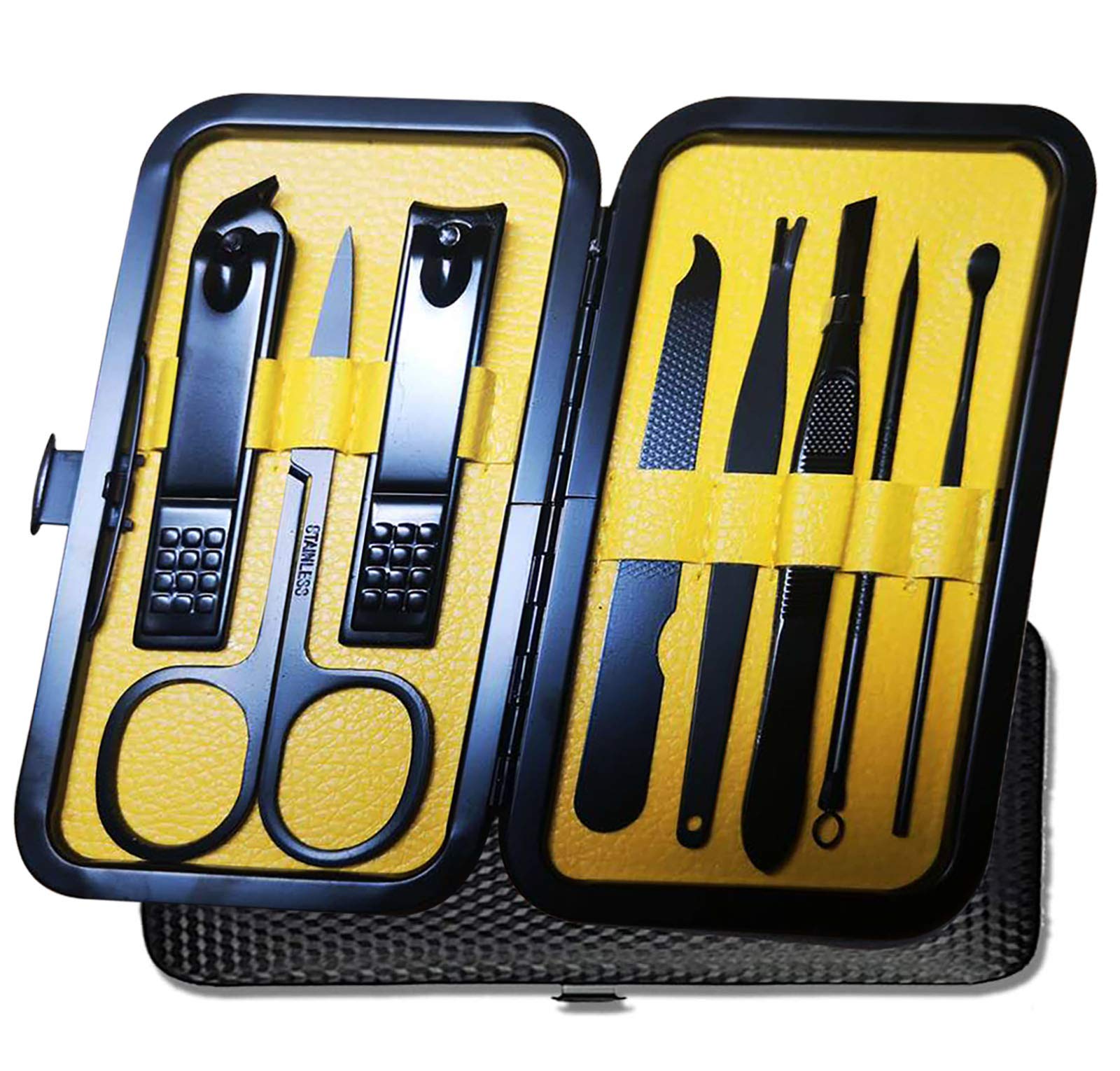 Manicure Pedicure Kit Nail Clippers Set 18 in 1 High Precision Stainless Steel Cutter File Sharp Scissors for Men & Women Finger