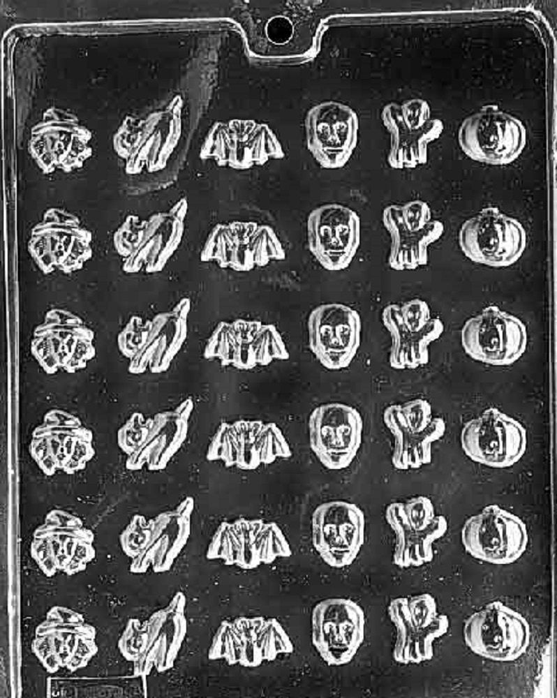 Grandmama'S Goodies H044 B/S Halloween Decoration Chocolate Candy Soap Mold With Exclusive Molding Instructions