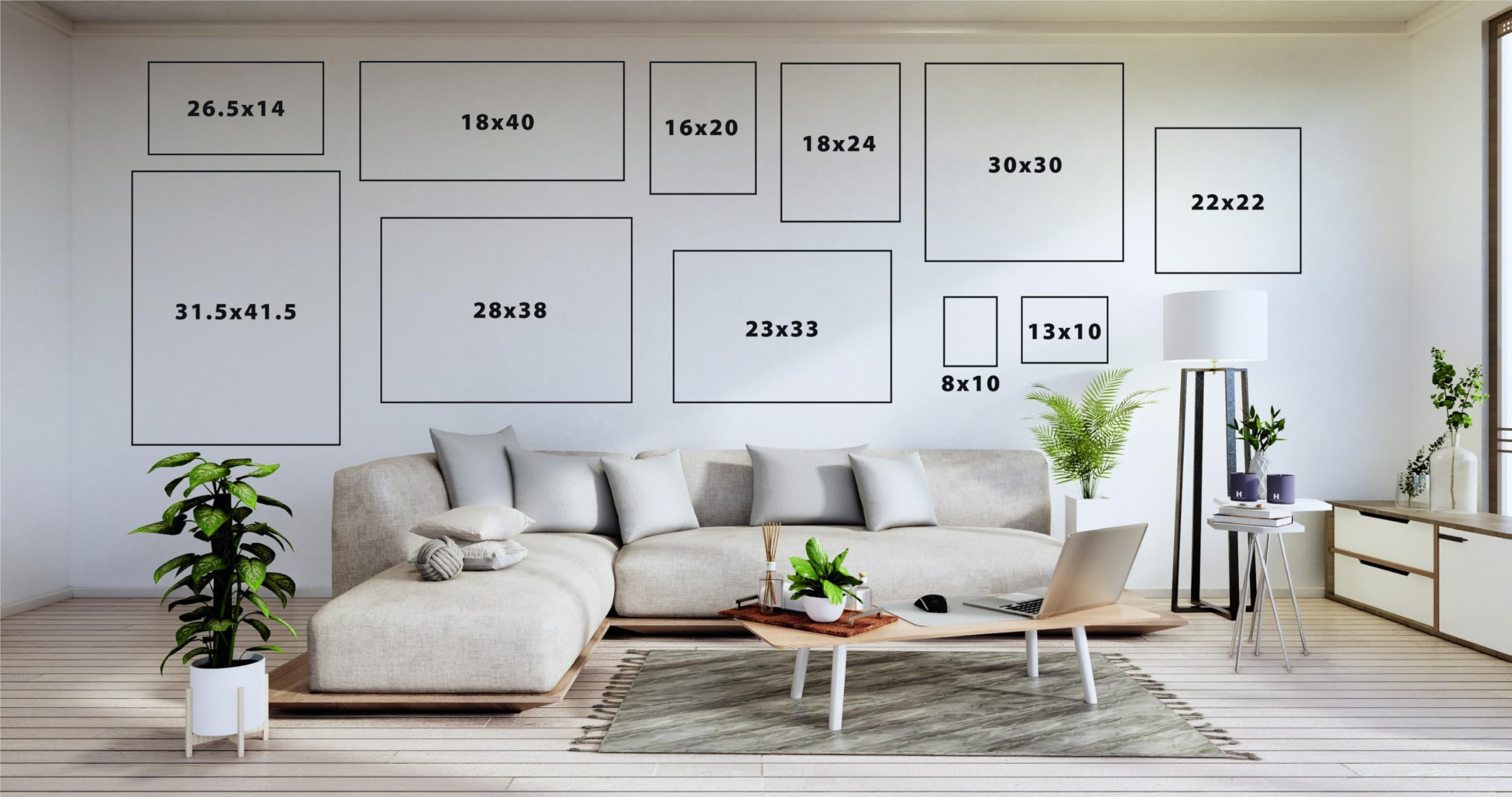 Kate And Laurel Custom Printed Framed Canvas Wall Art, 10X13 White, Sylvie Personal Canvas Print With Your Photos For Bedroom Or