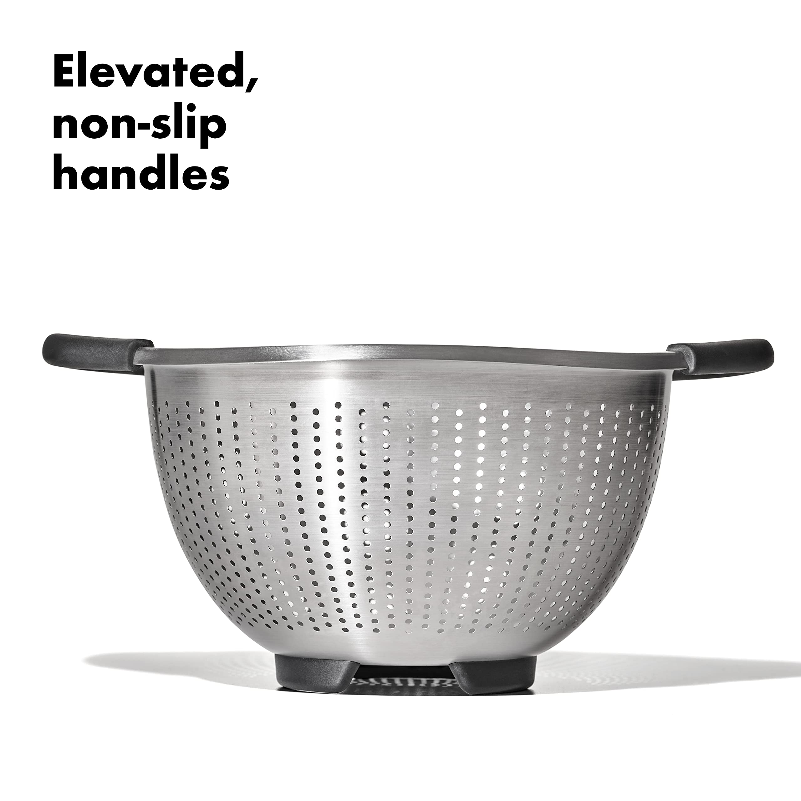 OXO Good Grips Stainless Steel Colander, 3 Qt/2.8L, Durable Kitchen Strainer