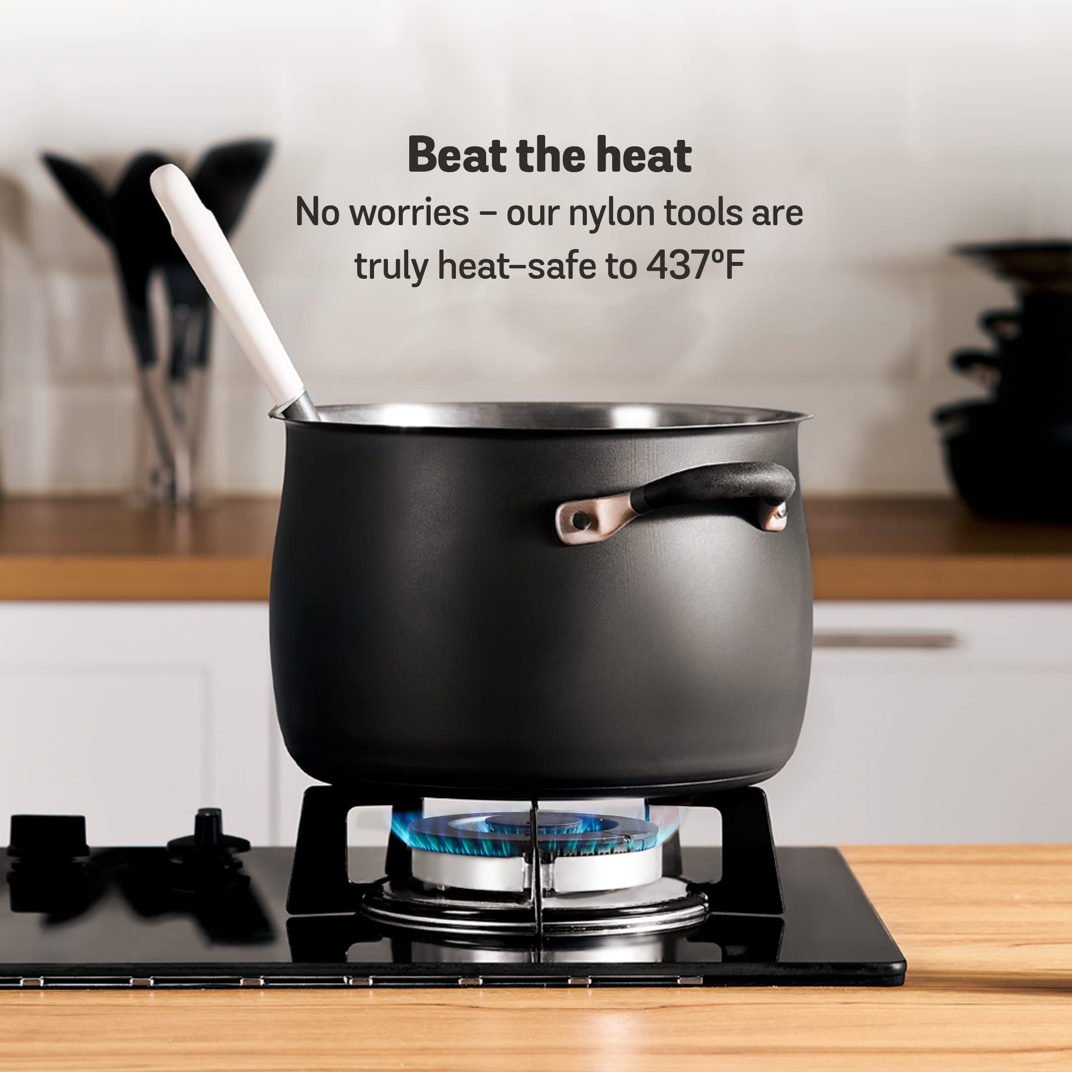 Meyer Tools And Gadgets Kitchen/Cooking Utensils Set, 6 Piece, Matte Black