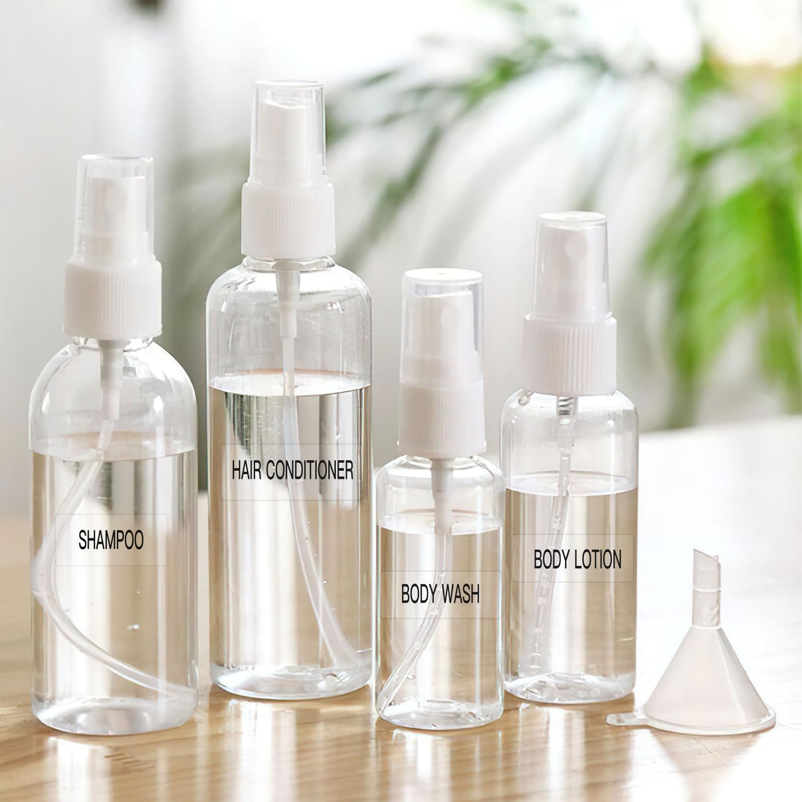 Hvswly 300 Pcs Waterproof Labels For Travel Size Bottles,Clear Bathroom Labels And Beauty Organization Labels,Travel Bottle Labe