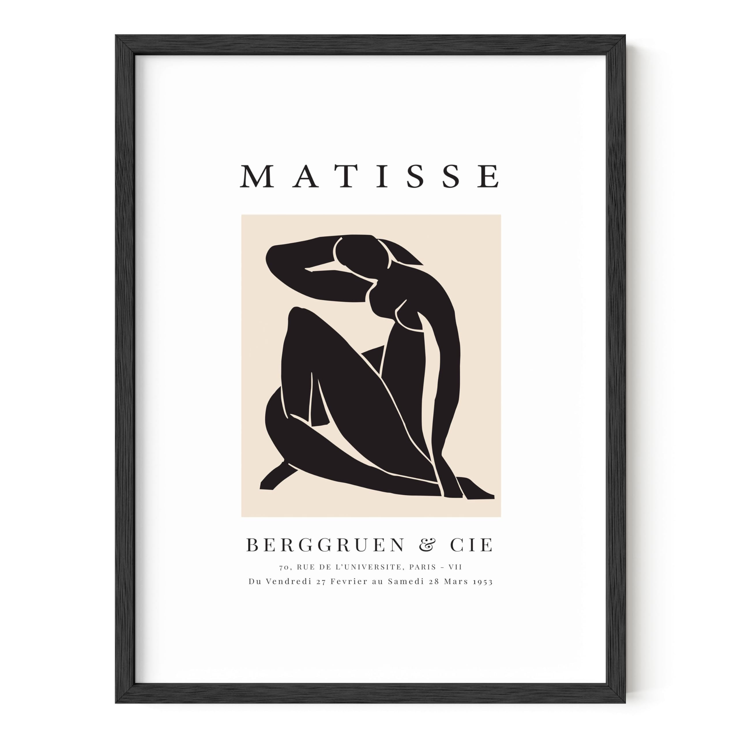 Haus And Hues Matisse Picasso Individual Art Print (16.00 X 20.00, Black Framed, Picasso Silhouette)