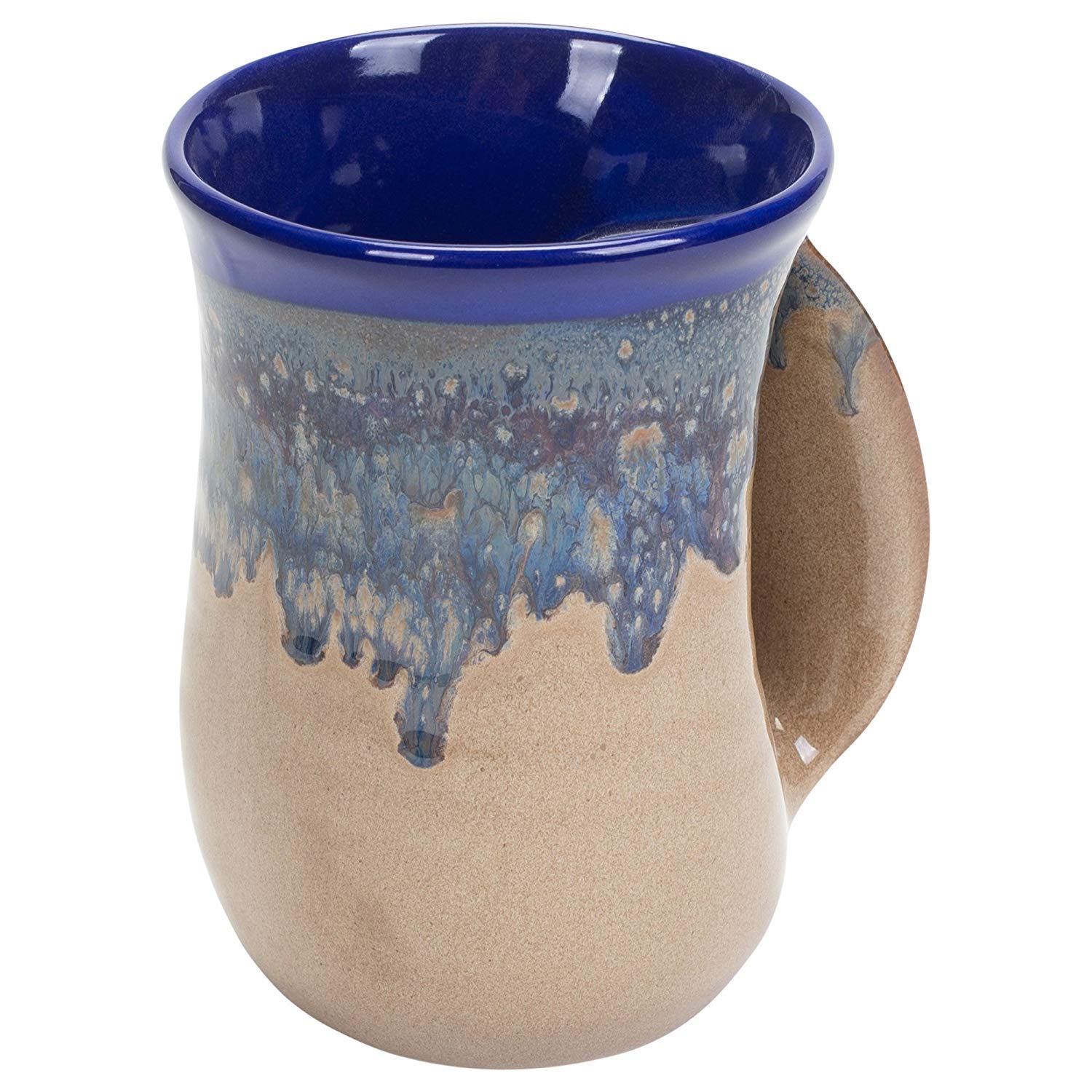 Clay in Motion Handwarmer Mug - Right Hand (Cobalt Canyon)