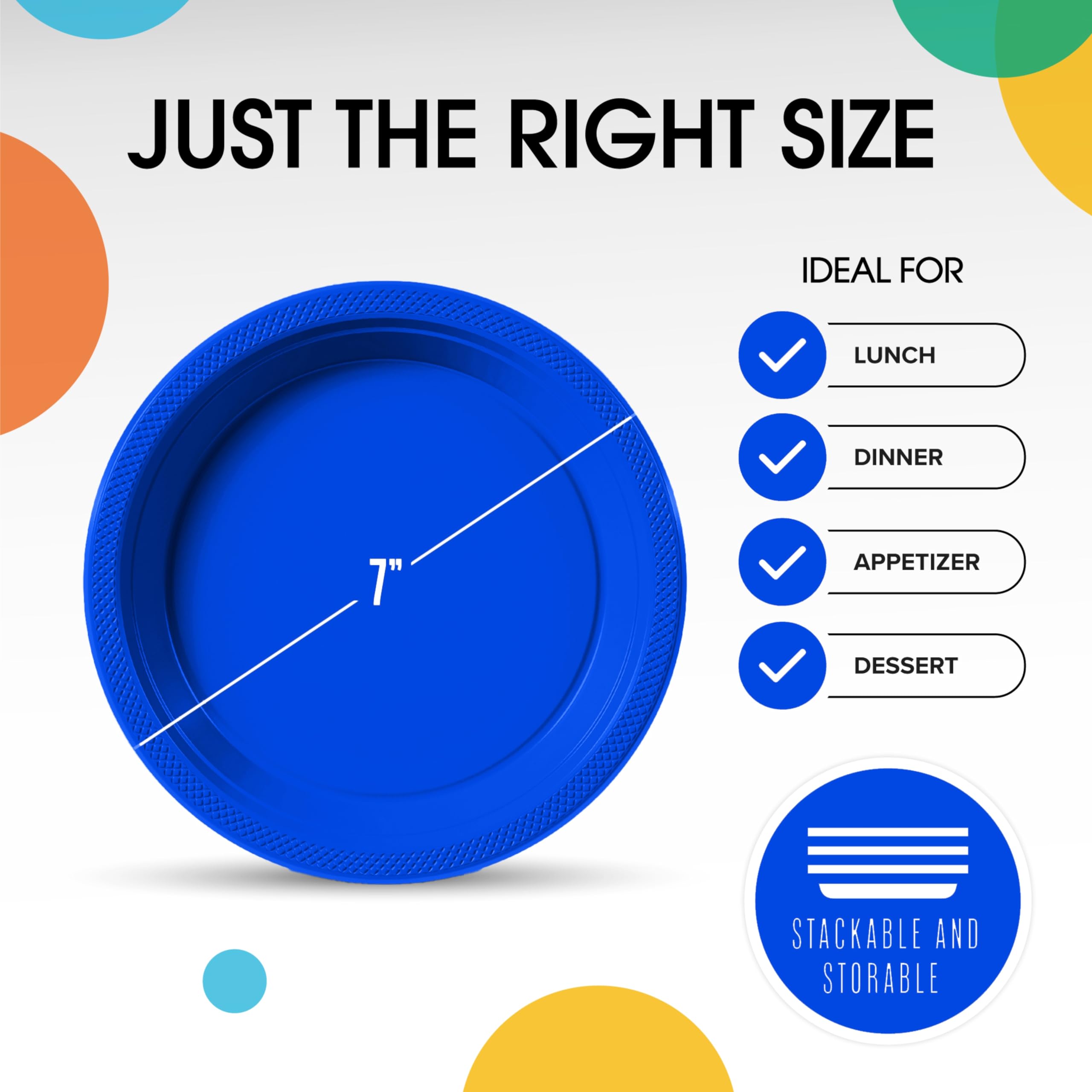 Exquisite Dark Blue Plastic Plates For Party 7 Dark Blue Disposable Plates For Party Supplies 50 Pcs Disposable Dinner Plate H
