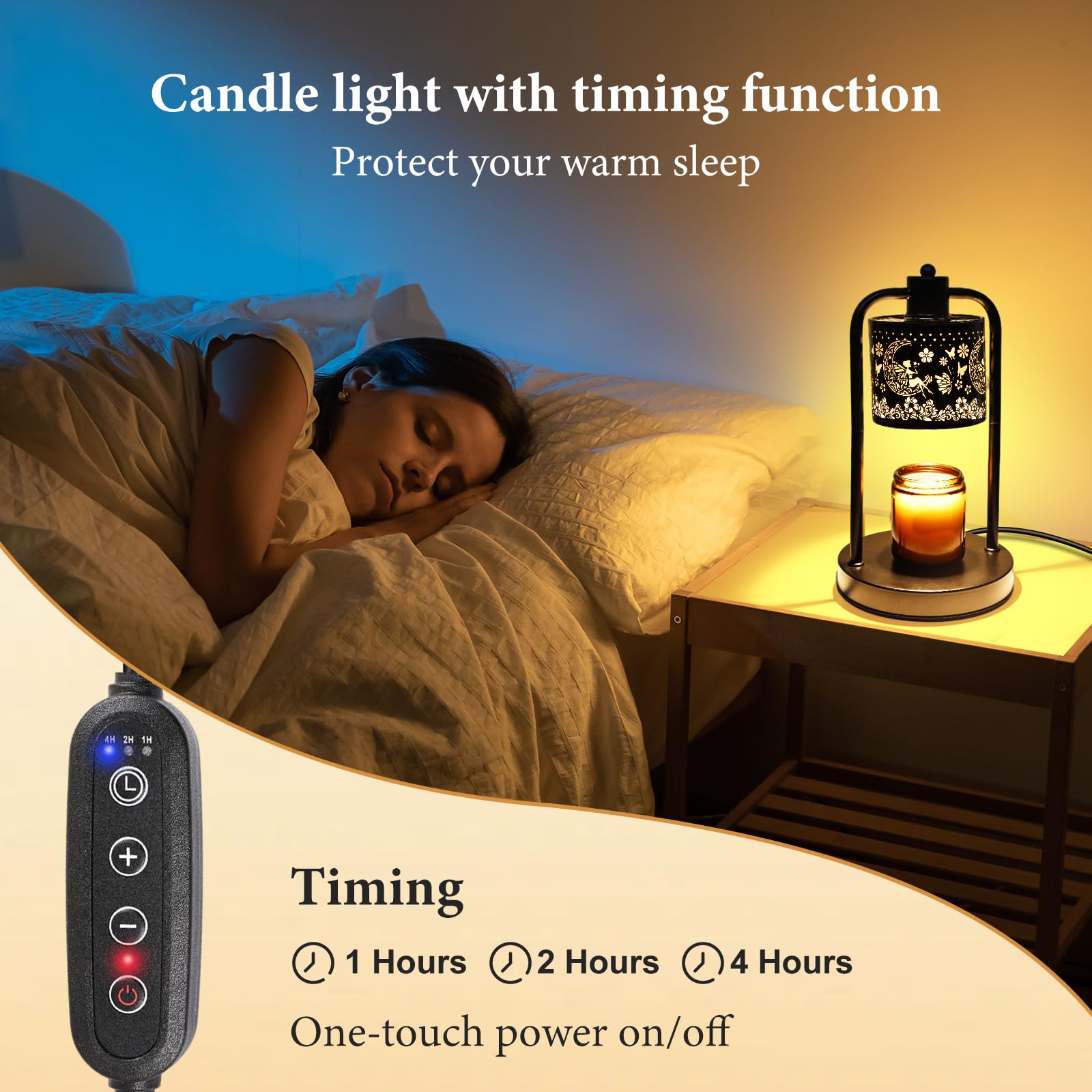 Lococo Candle Warmer Lamp Wax Light: Wax Melt Warming Lamps for Jar Candles with Timer Dimmable for Birthday Christmas Gift, Roo