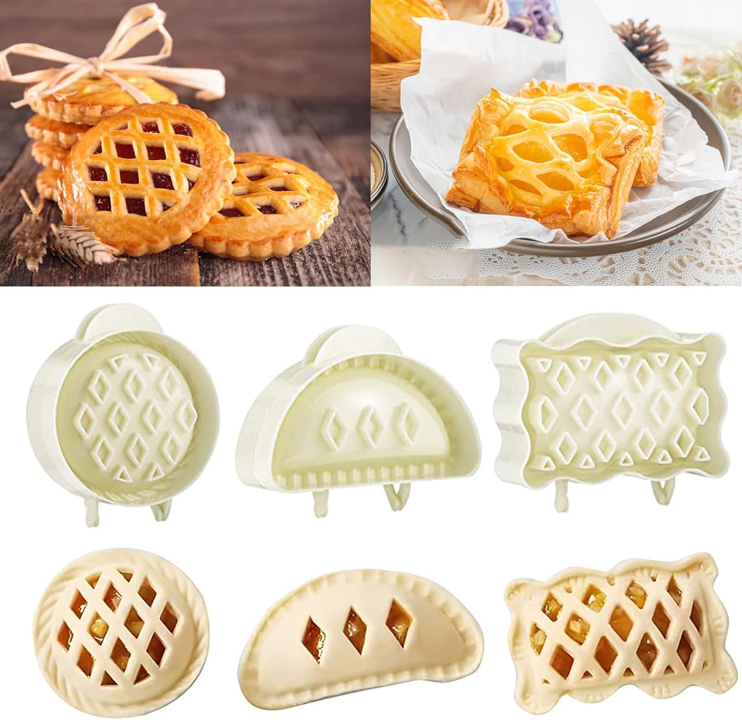 Mini Hand Pie Molds Set, Christmas Dough Press & Apple Pie Cutter (C)