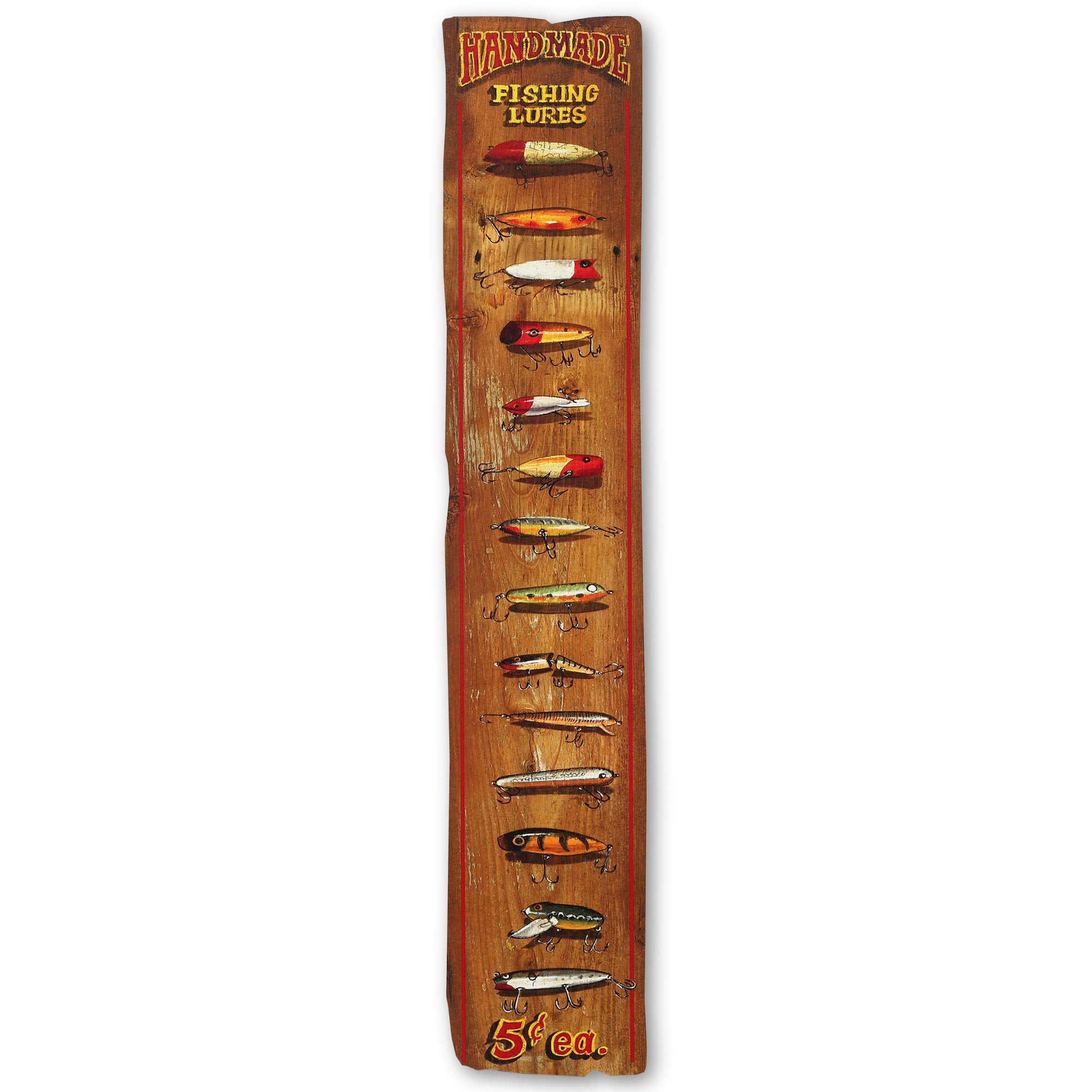 Open Road Brands Fishing Wall Art - Fishing Decorative Sign for Cabin, Lake House or Man Cave