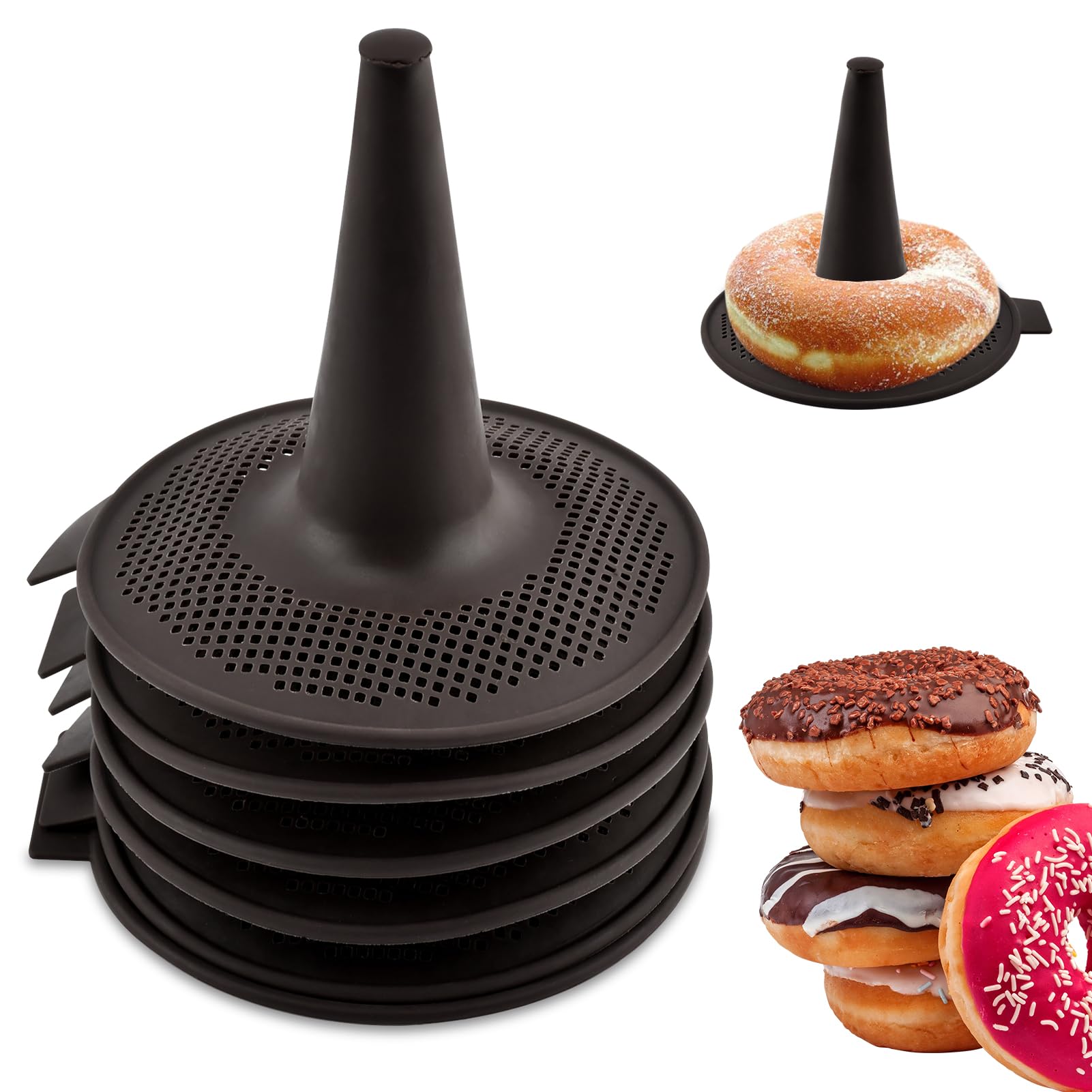 Cramelith Silicone Donut and Bagel Molds, 6 Pack, 5.3 in