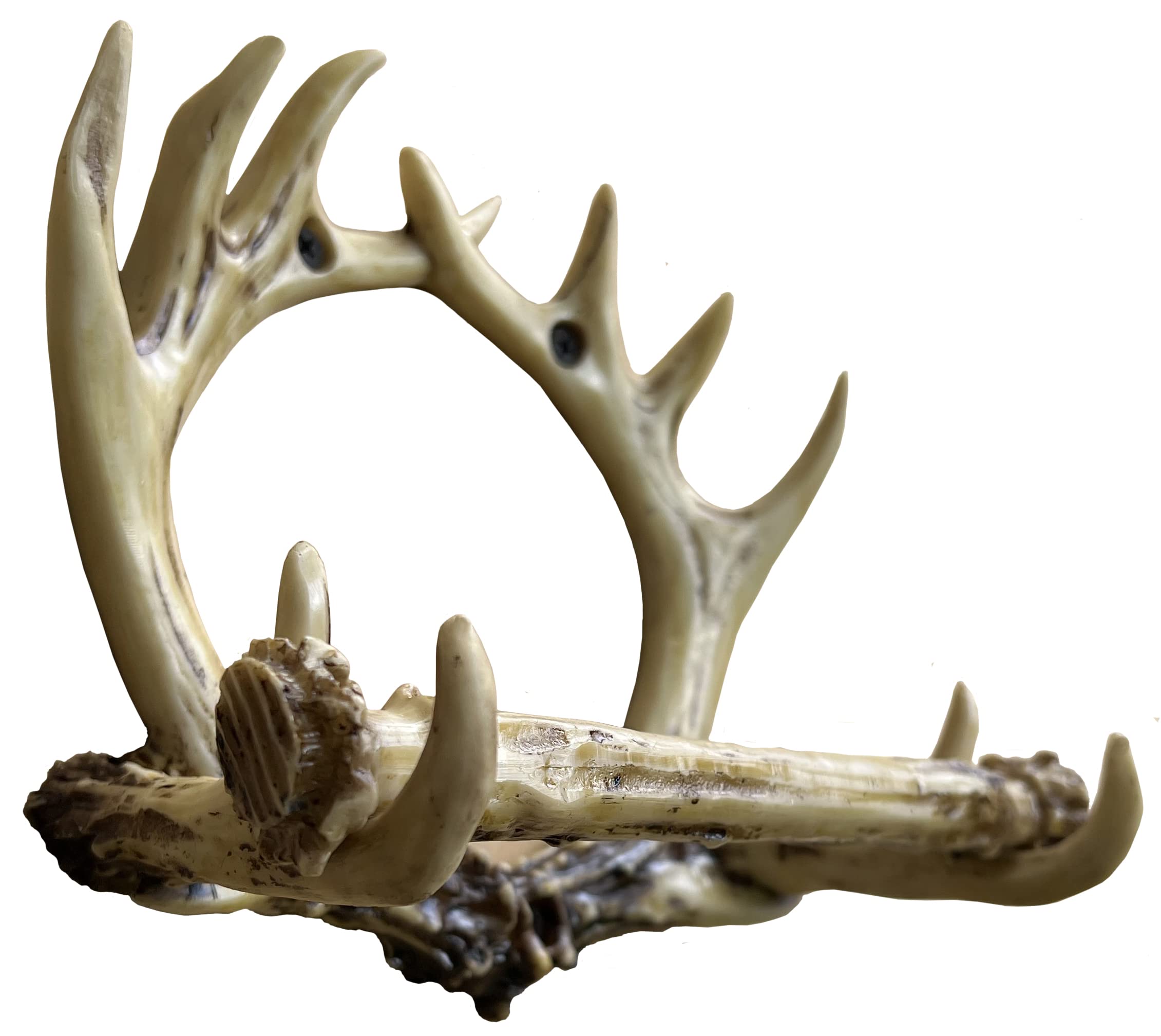 Rustic 8 Point Deer Antler Wall Mounted Toilet Paper Holder - Bathroom Decor