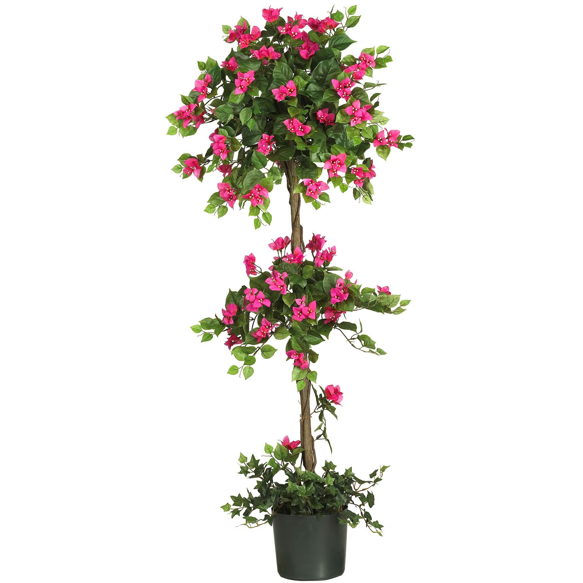 Nearly Natural 5228 Mini Bougainvillea Topiary Beauty, 5-Feet,9 x 9 x 62.5 , Green