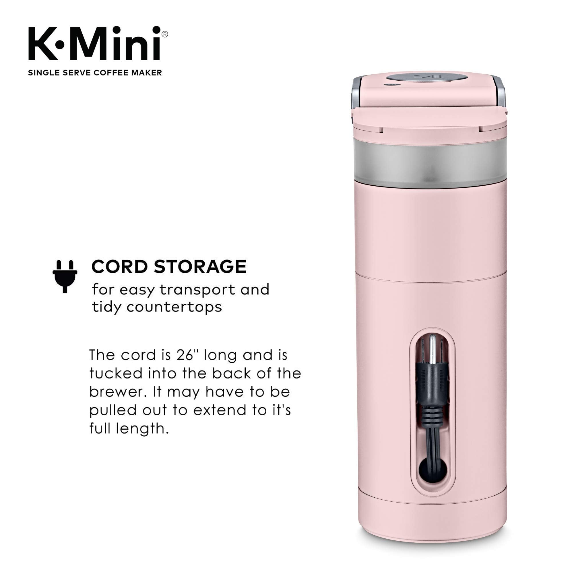 Keurig K-Mini Coffee Maker, Single Serve Brewer, 6-12 oz, Dusty Rose