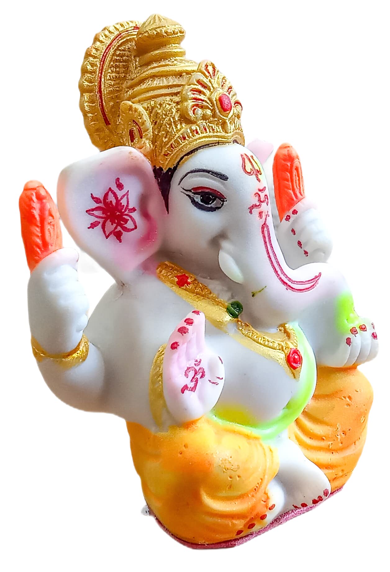 Atut Ganesh Murti, Idol And Used For Car Dashboard, In Small Size, Magnificent Design And Beautiful Colour, 11Cm