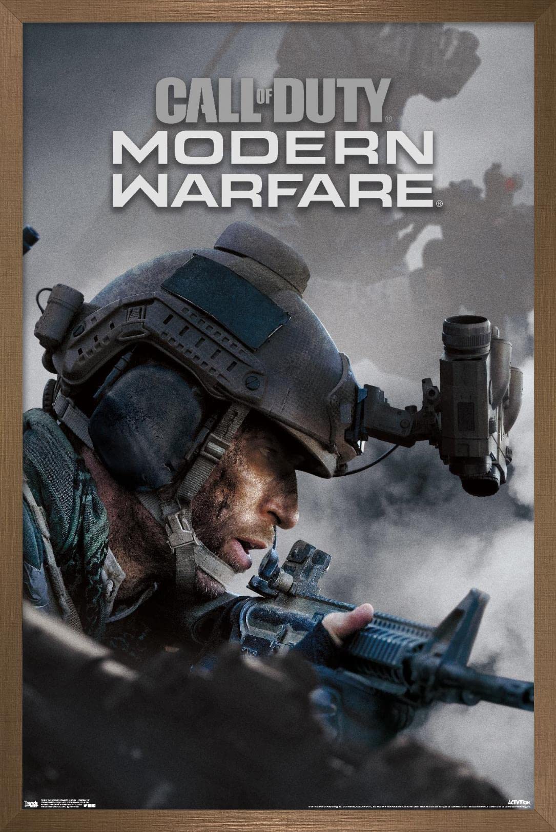Trends International Call Of Duty: Modern Warfare - Multiplayer Wall Poster, 14.725'' X 22.375'', Bronze Framed Version