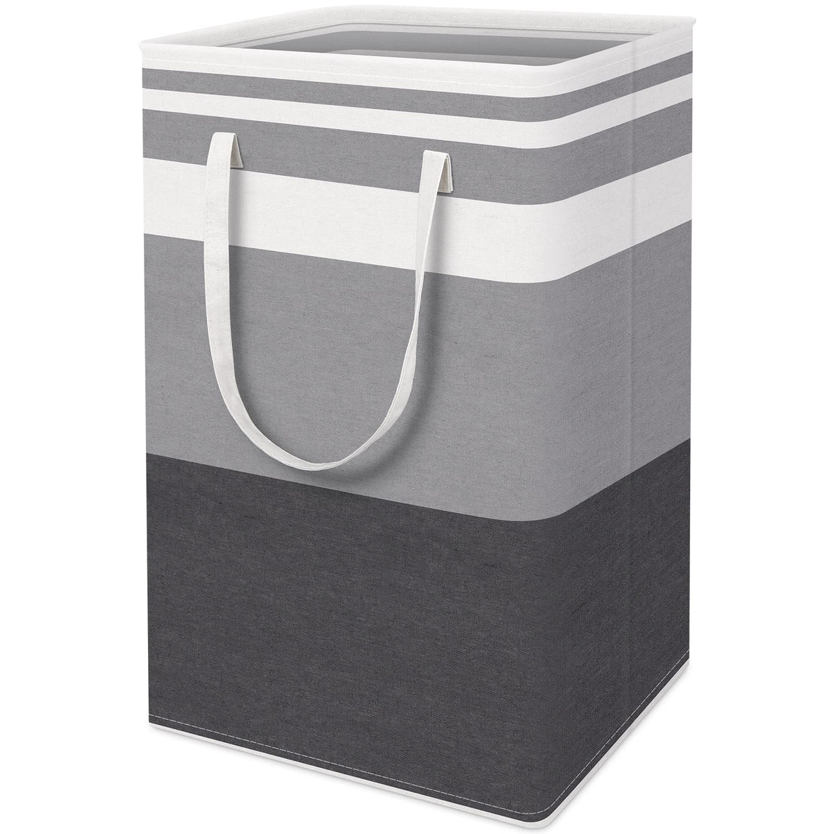 Homehacks 1-Pack Large Laundry Basket,Waterproof, Freestanding Laundry Hamper, Collapsible Tall Clothes Hamper With Extended Han