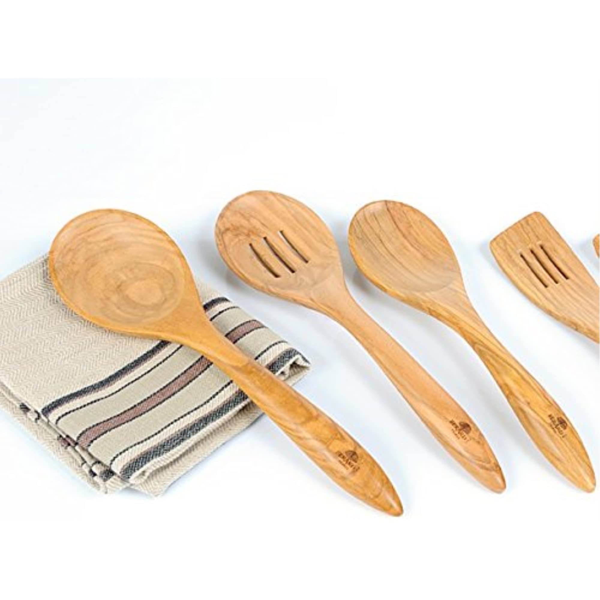 Berard French Olive Wood 12-Inch Handcrafted Wood Spoon, Terra Collection