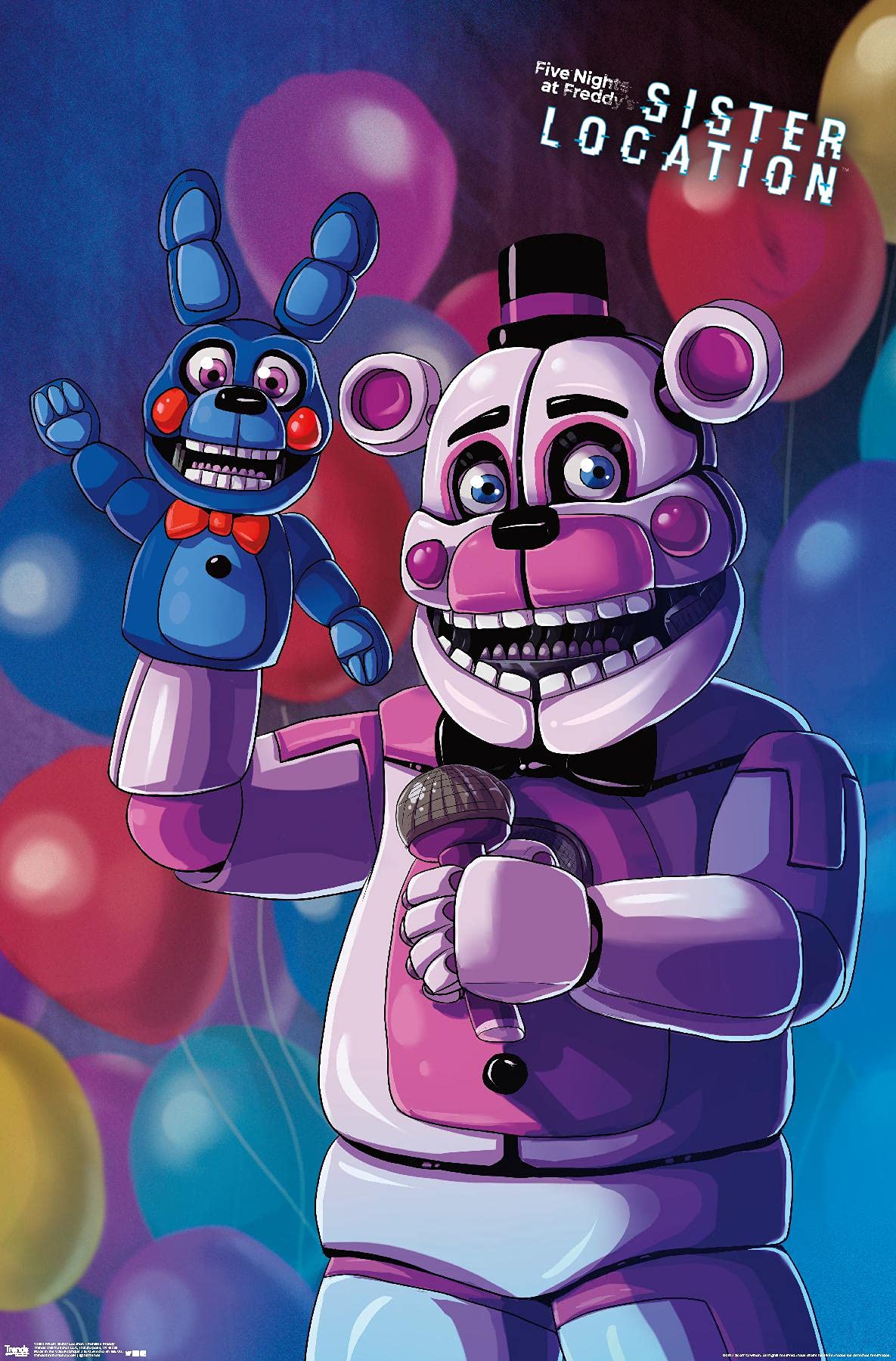 Trends International Five Nights At Freddy'S: Sister Location - Funtime Freddy Wall Poster, 22.375'' X 34'', Unframed Version