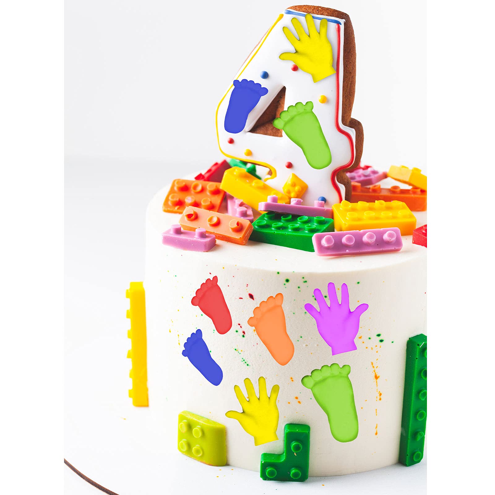 Whaline Silicone 3D Baby Feet Hands Mold Pink Chocolate Fondant Mould Baby Shower Candy Cake Topper Decoration Diy Baking Puddin