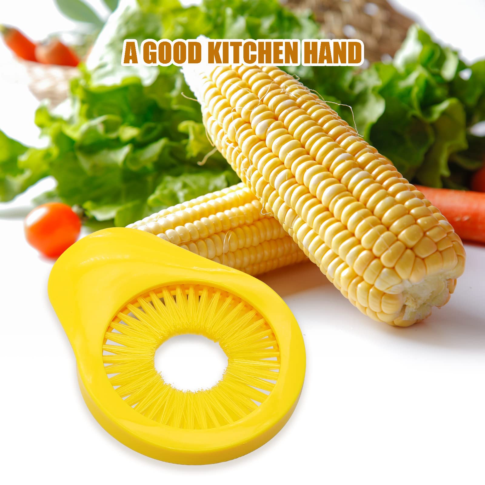 Corn Silk Remover,Corn Cleaning Brush,Vegetable Fruit Silk Remover For Corn Vegetables Cucumber Cleaning Brush Tools(Yellow)