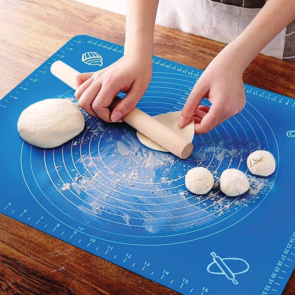 Carrot - Silicone Baking Mat Silicone Chapati Atta Kneading Mat Non-Stick Fondant Rolling Mat Stretchable For Kitchen Roti Chapa