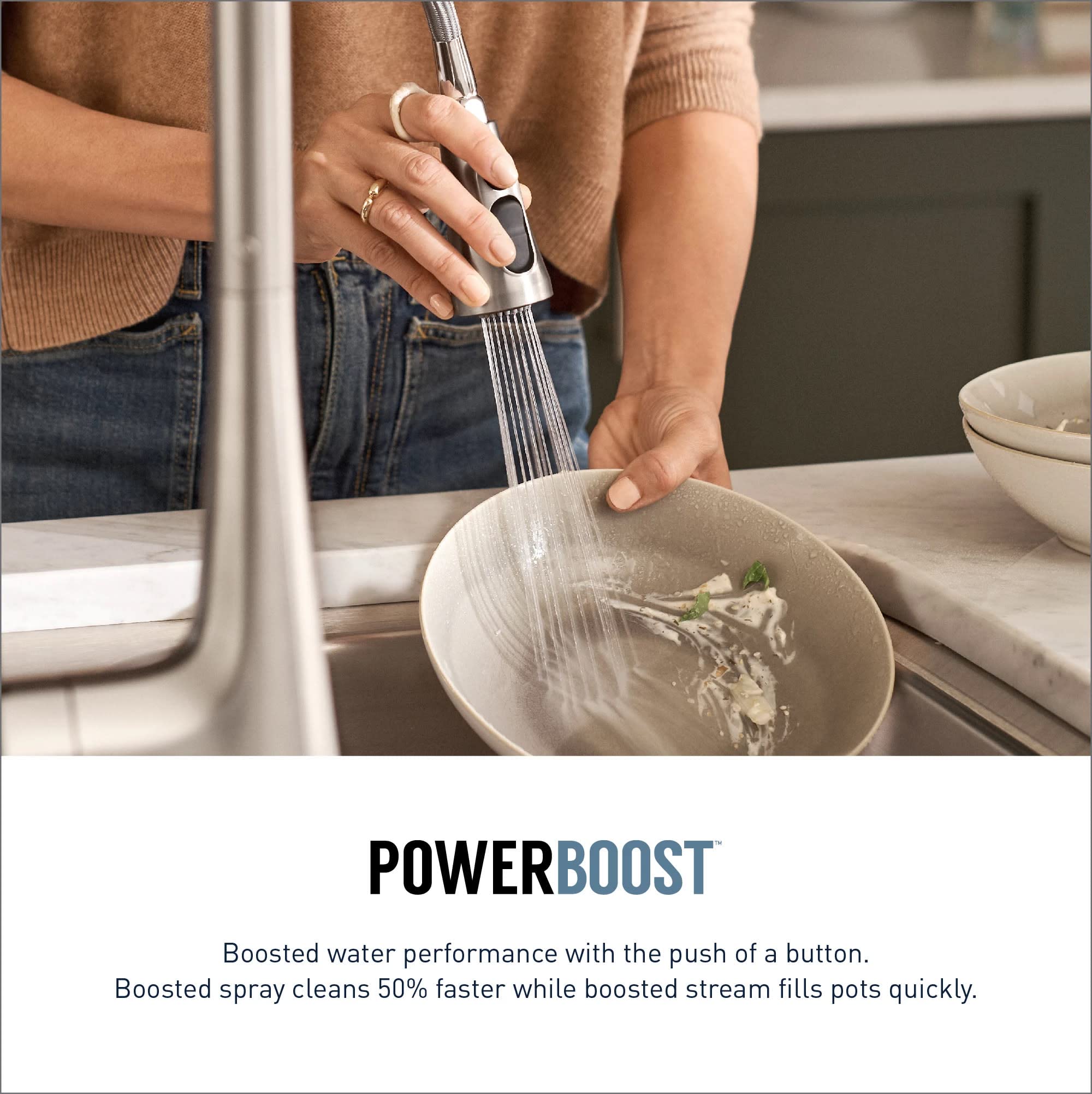 Moen Brantford Chrome Traditional One-Handle Kitchen Faucet With Pulldown Sprayer Featuring Power Boost And Reflex Docking Syste