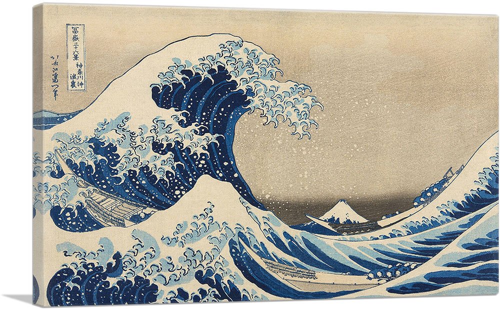 Artcanvas The Great Wave Off The Coast Of Kanagawa 1829 Canvas Art Print Stretched Framed Painting Picture Poster Giclee Wall De