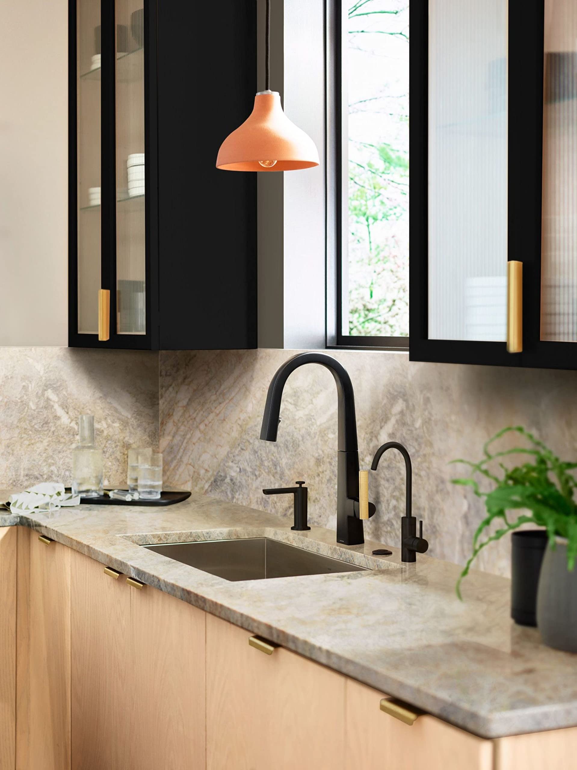 Moen S5530Bl Sip Modern Cold Water Kitchen Beverage Faucet With Optional Filtration System, Matte Black