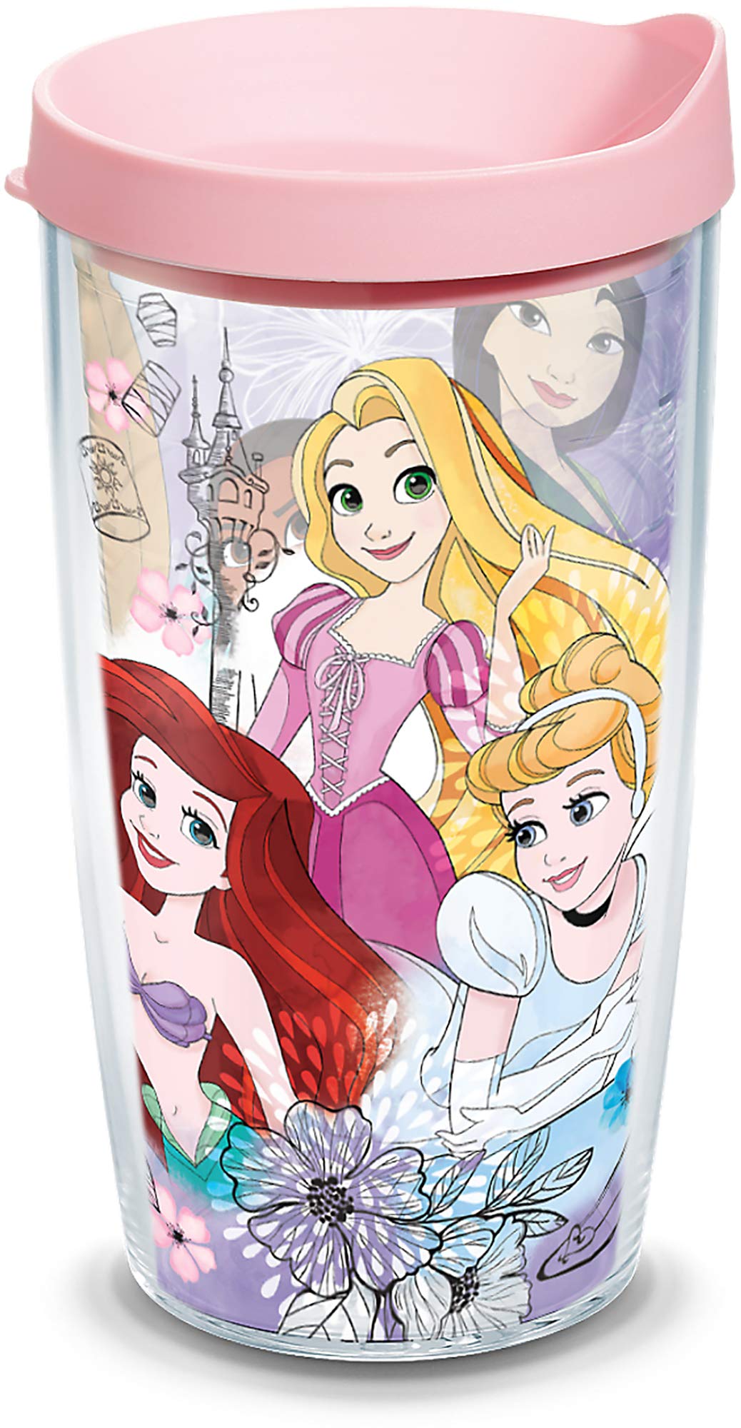 Tervis Disney - Princess Group Made in USA Double Walled Insulated Tumbler Cup Keeps Drinks Cold & Hot, 16oz, Classic