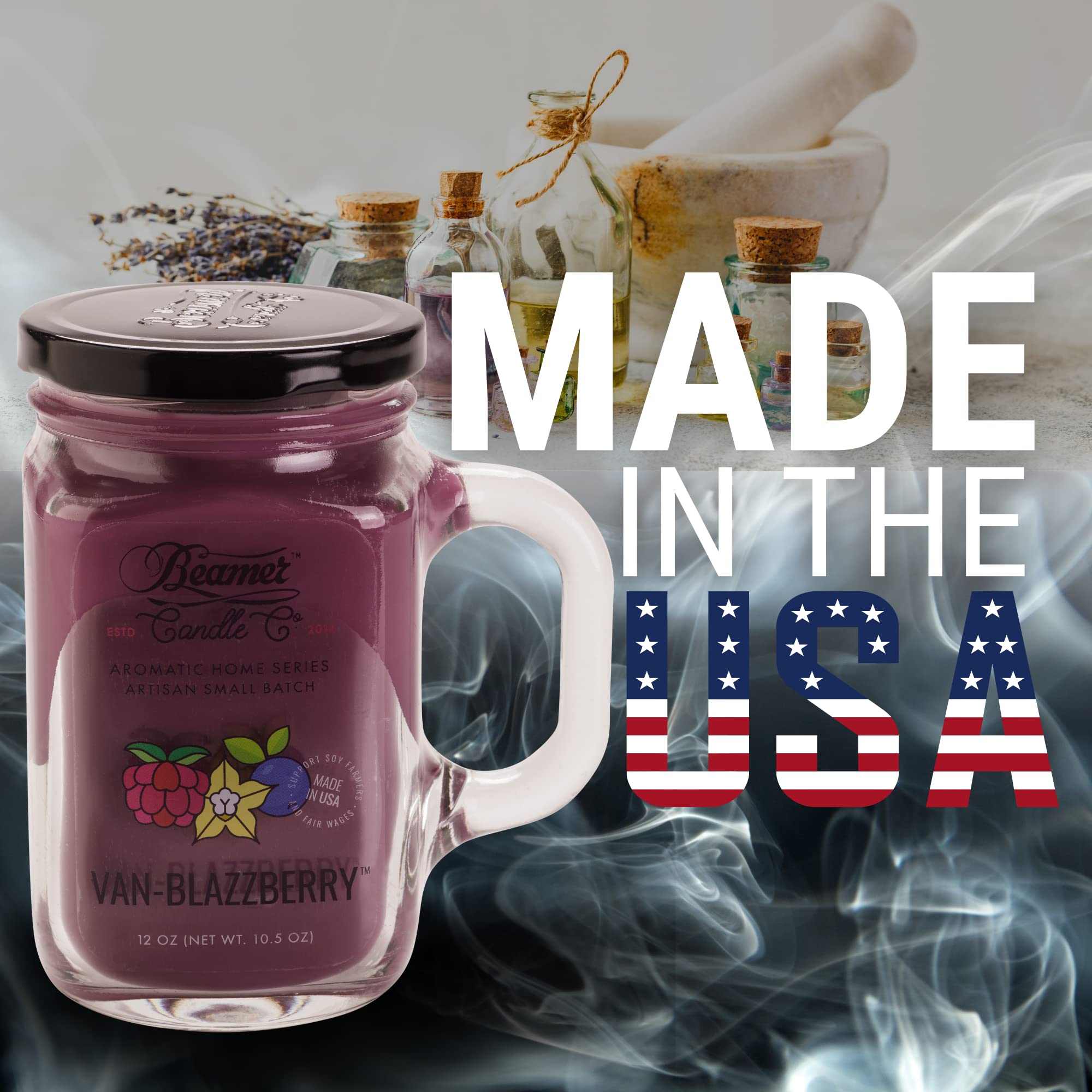 Beamer Candle Co. Aromatic Collection - Van-Blazzberry 12oz Candle