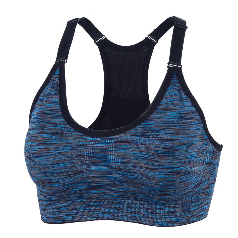 Yeyele Women 1Or 3 Or 5 Pack Medium Support And Removable Pad Tank Top Racerback Sports Bra Blue