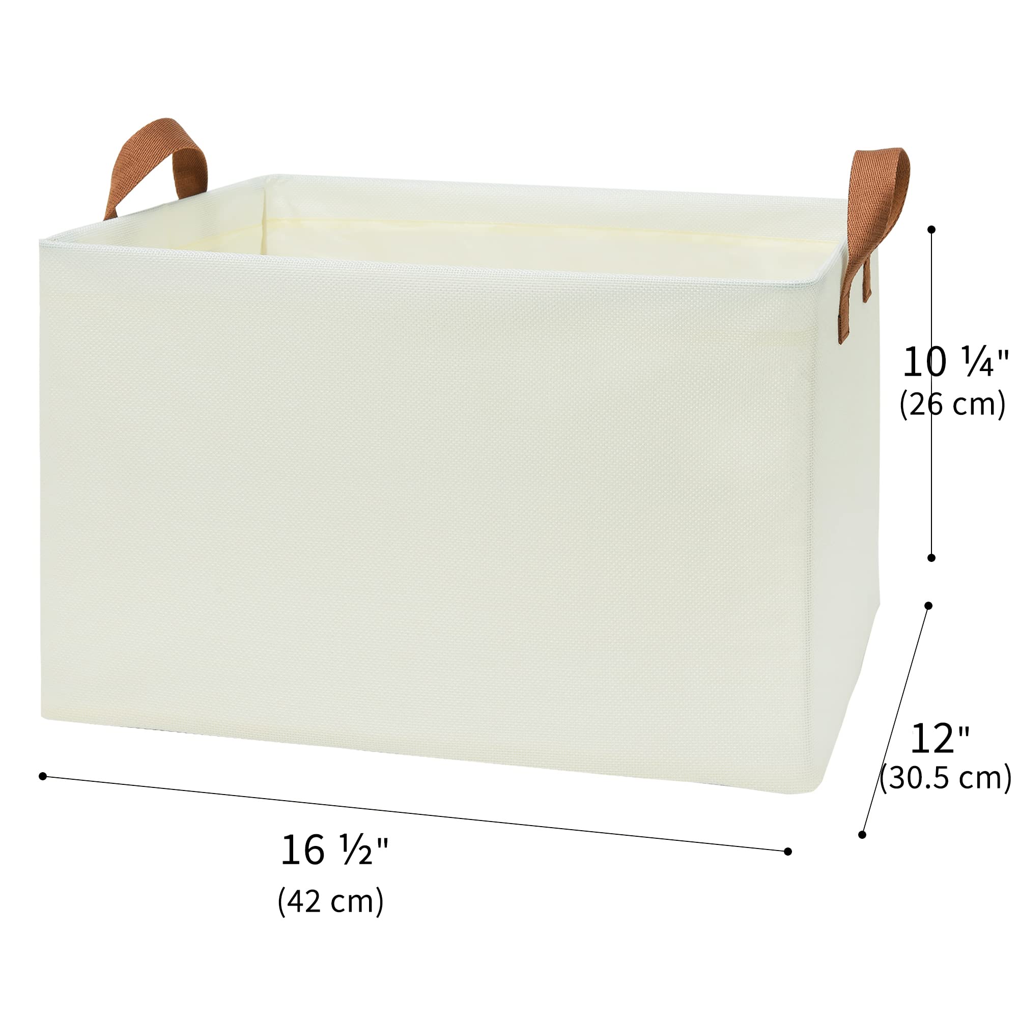 GRANNY SAYS Storage Bins for Shelves  Linen Closet Organizers and Storage Baskets with Metal Frame  Extra Large Storage Boxes for Wardrobe Shelf Laundry Room  Yellow White  4-Pack