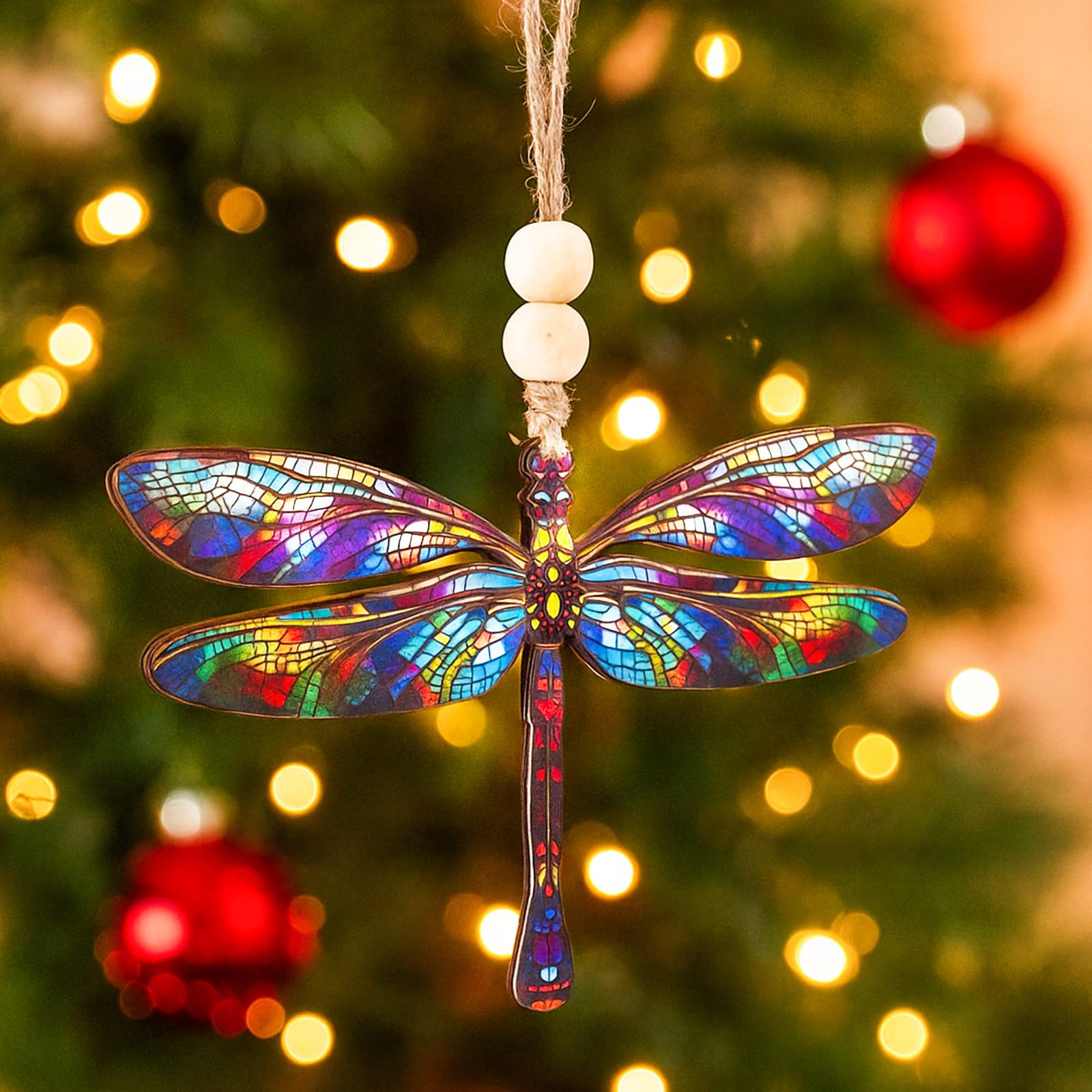 Geelin 6 Pcs Dragonfly Gifts for Women, Dragonfly Ornaments with Story Card, Dragonflies Decor Suncatcher Effect, Dragon Fly Sta